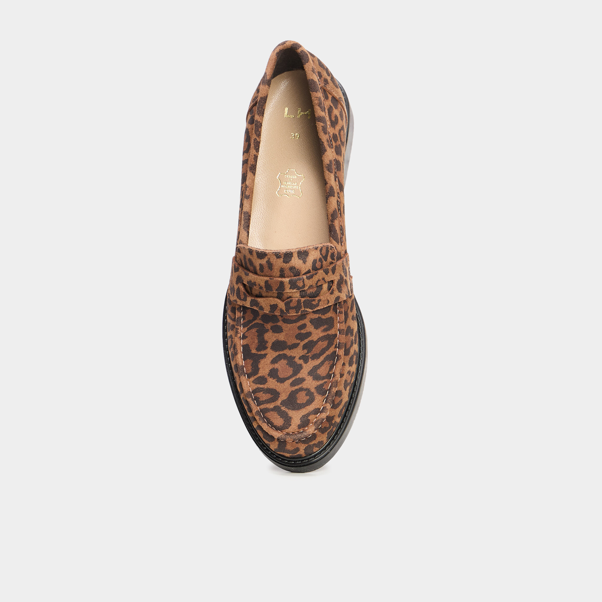 Mocassins en cuir multicolore femme
