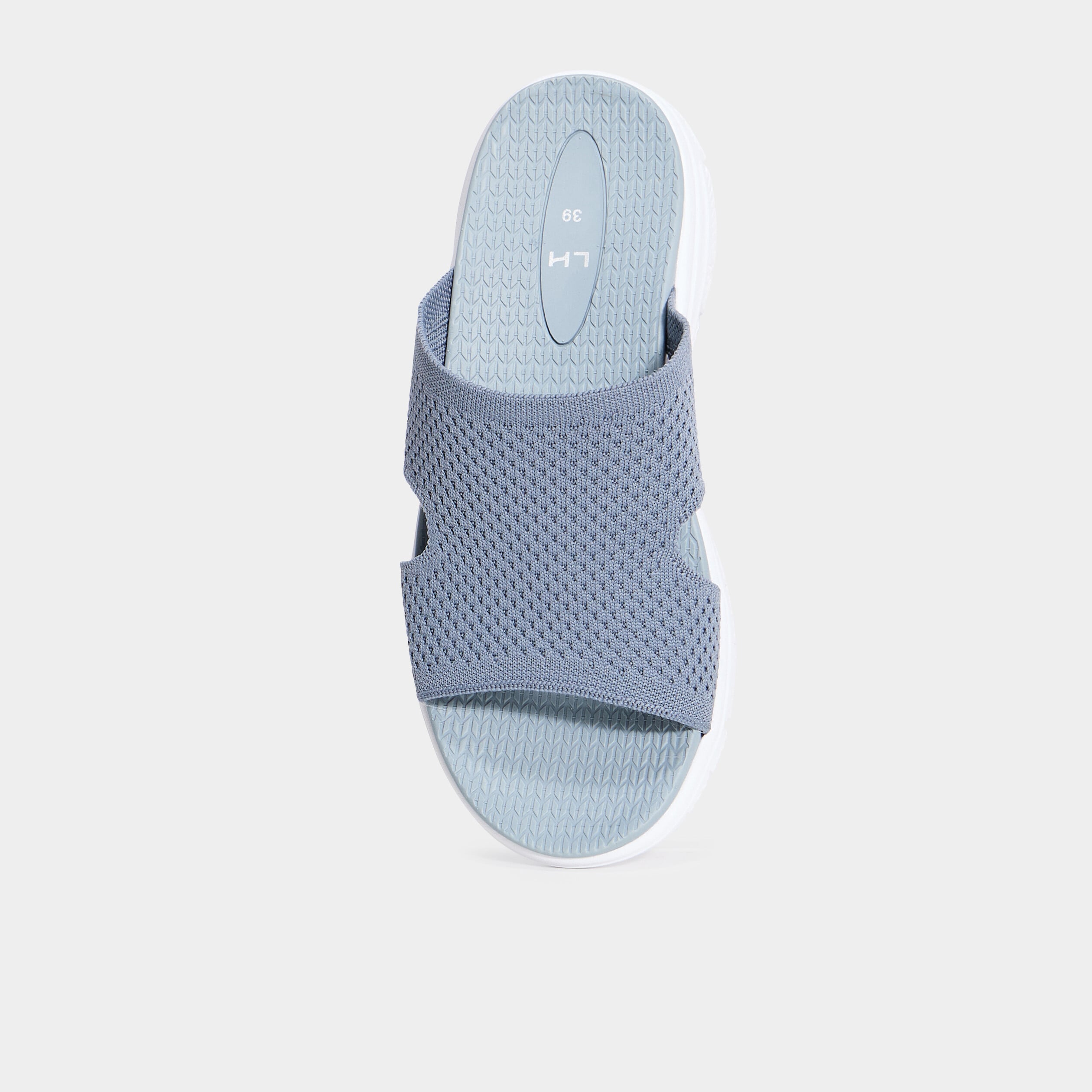 Chaussons mules confort gris femme