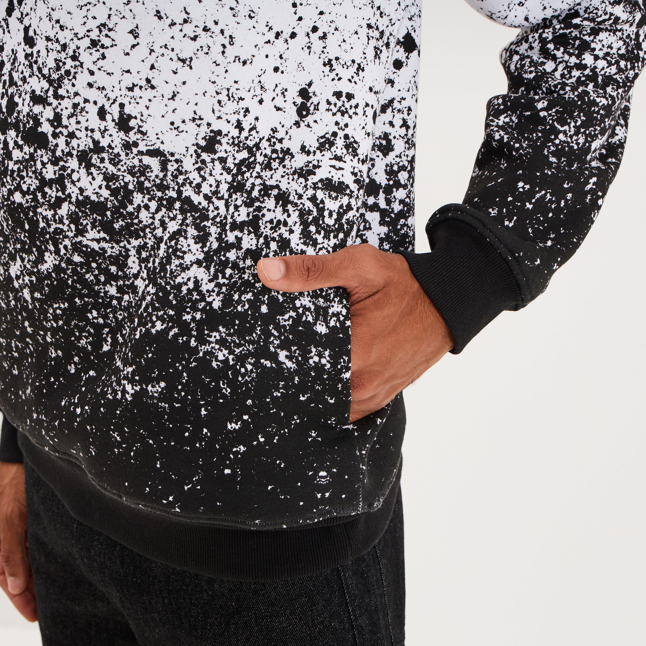 Sweat hoodie &agrave; capuche blanc homme