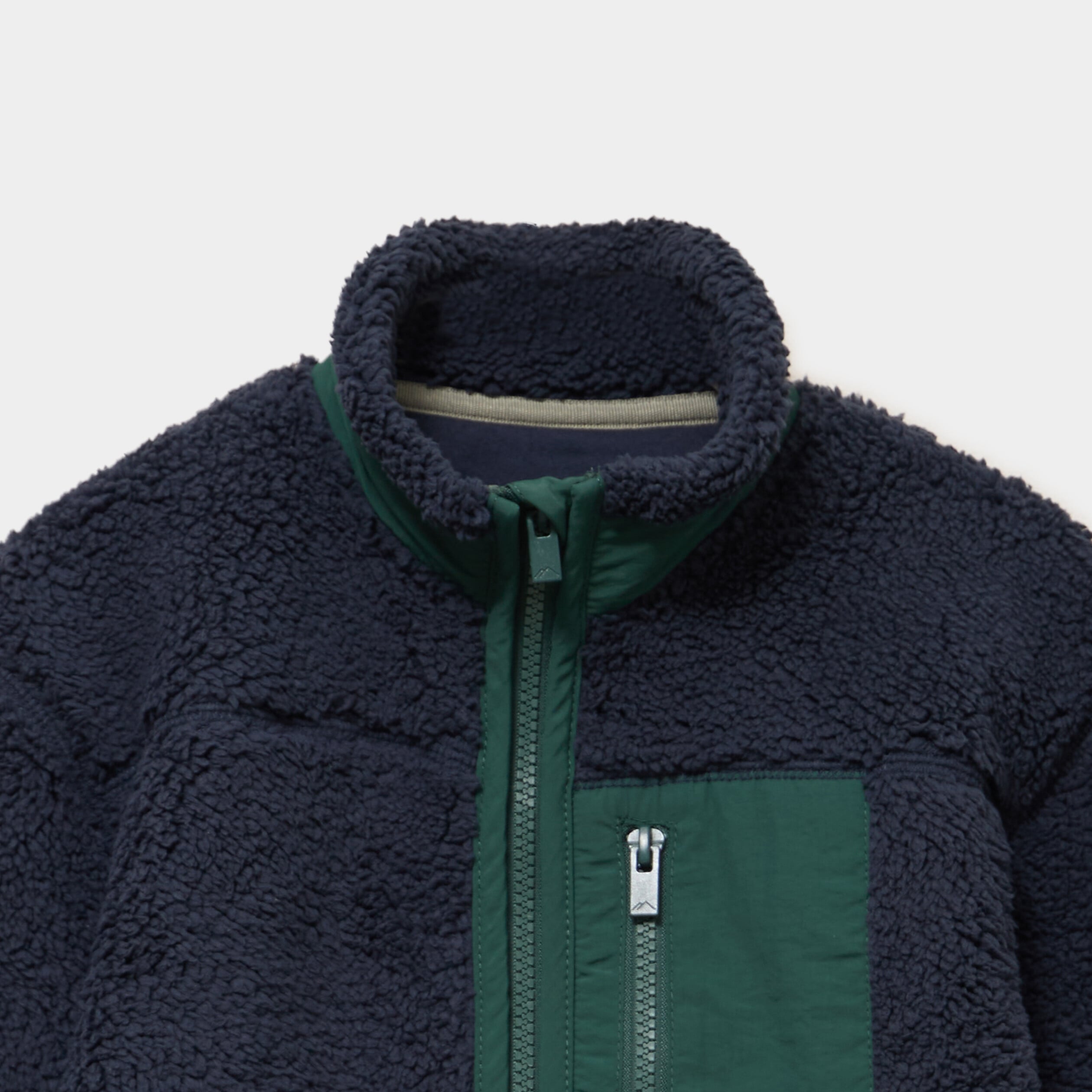Gilet polaire zipp&eacute; col montant gris fonc&eacute; gar&ccedil;on