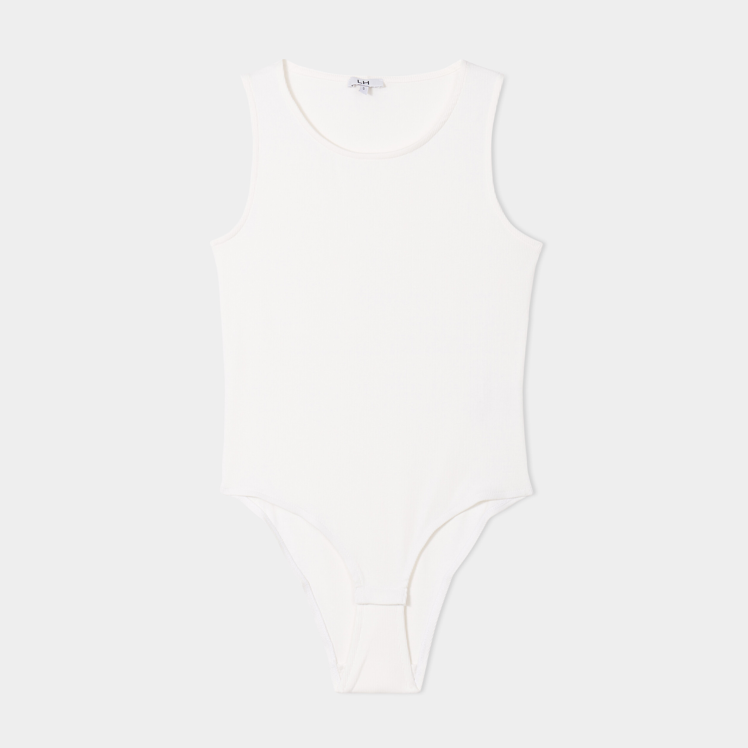 body sans manches cotele coton blanc femme Body sans manches côtelé coton blanc femme