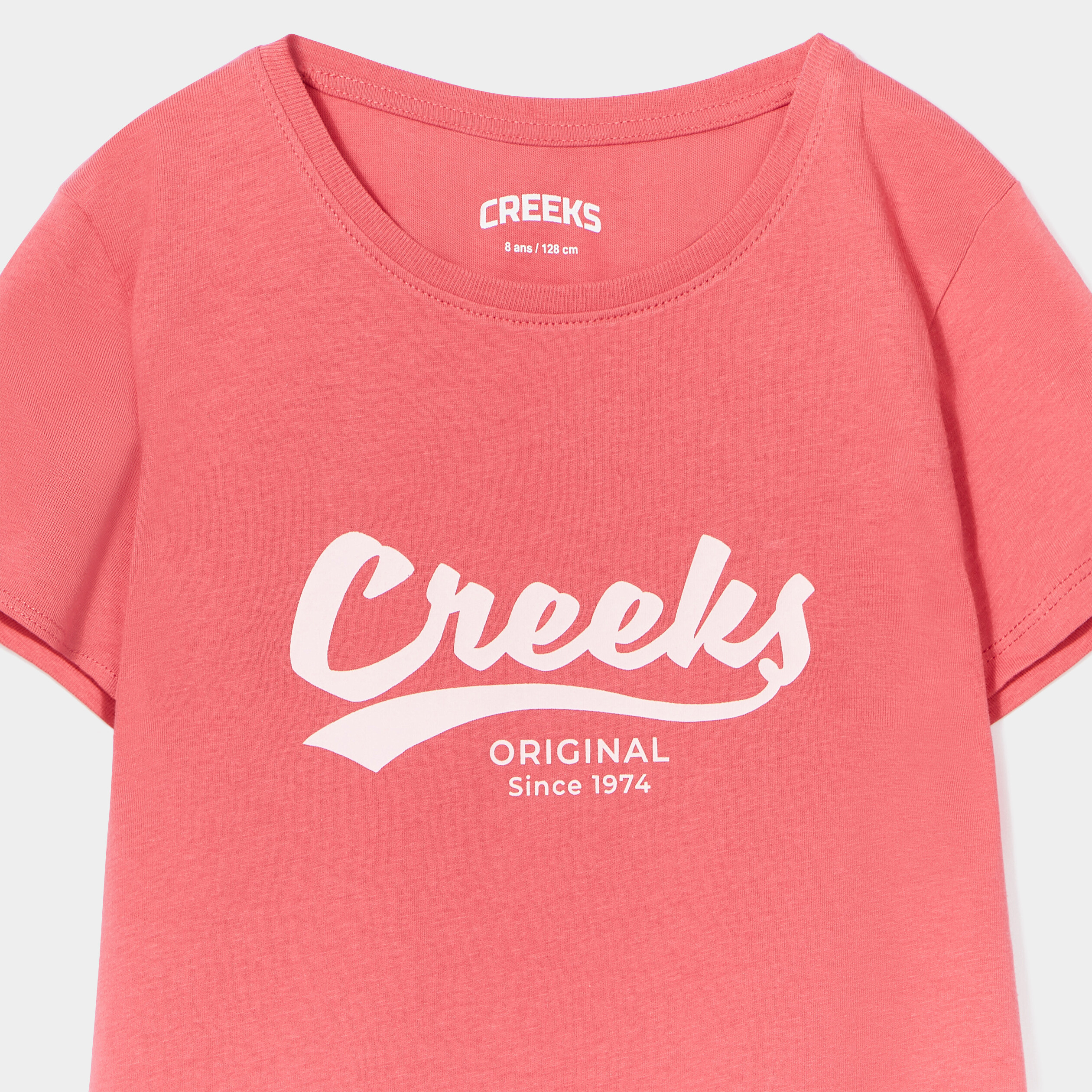 t shirt manches courtes creeks rose framboise fille T-shirt manches courtes Creeks rose framboise fille