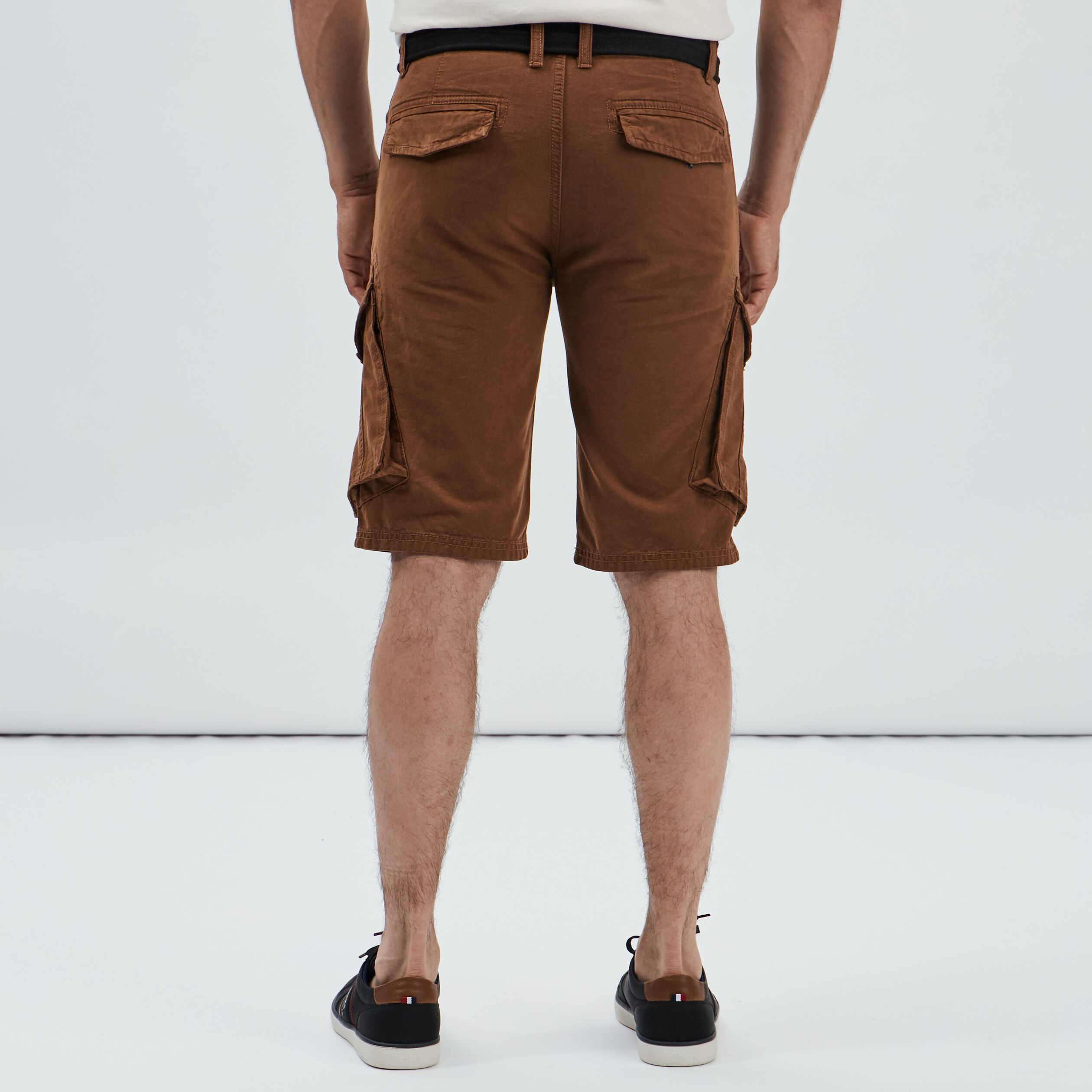 bermuda regular avec ceinture trappeur camel homme Bermuda regular avec ceinture Trappeur camel homme