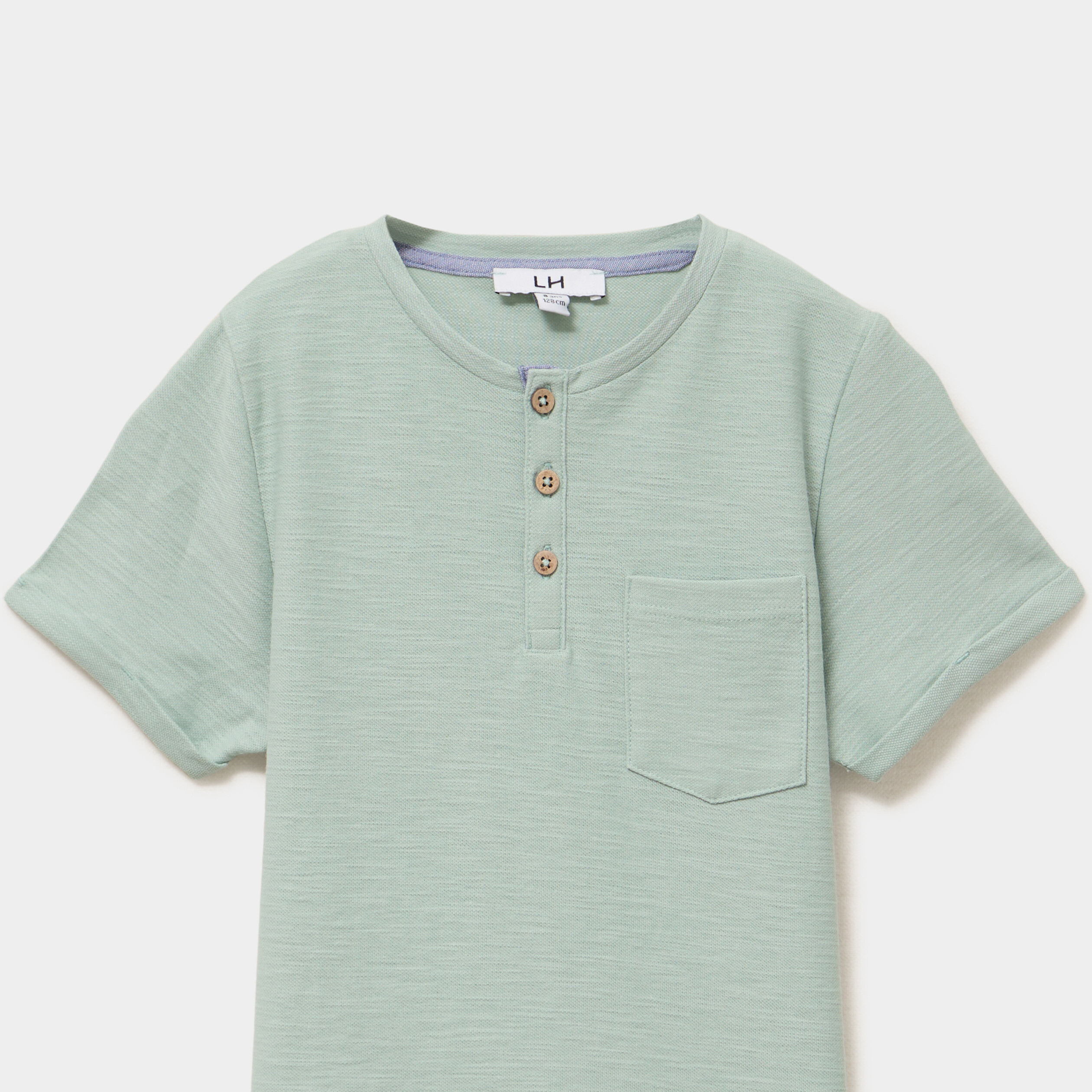 T-shirt manches courtes vert pastel gar&ccedil;on