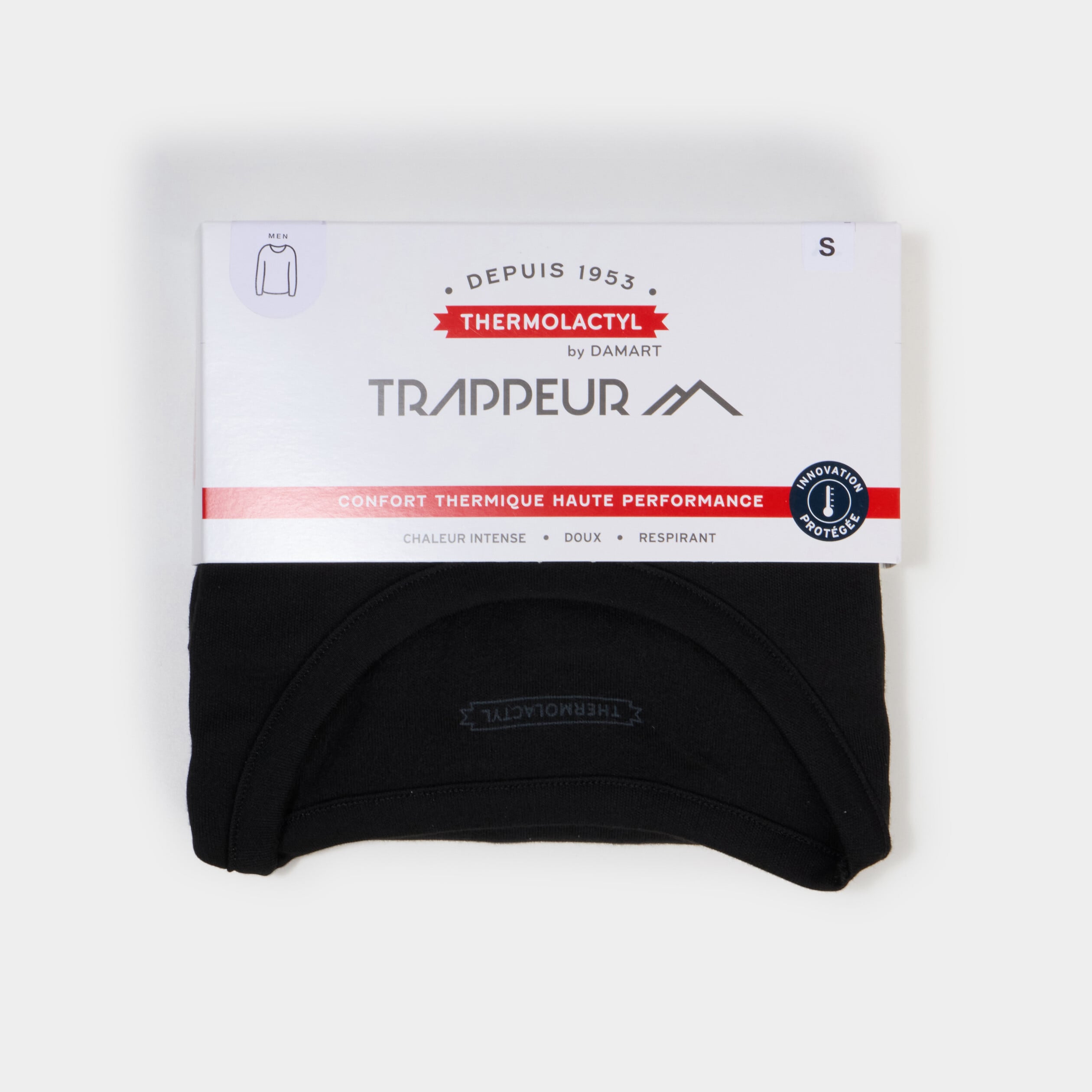 T-shirt thermique Damart x Trappeur noir homme