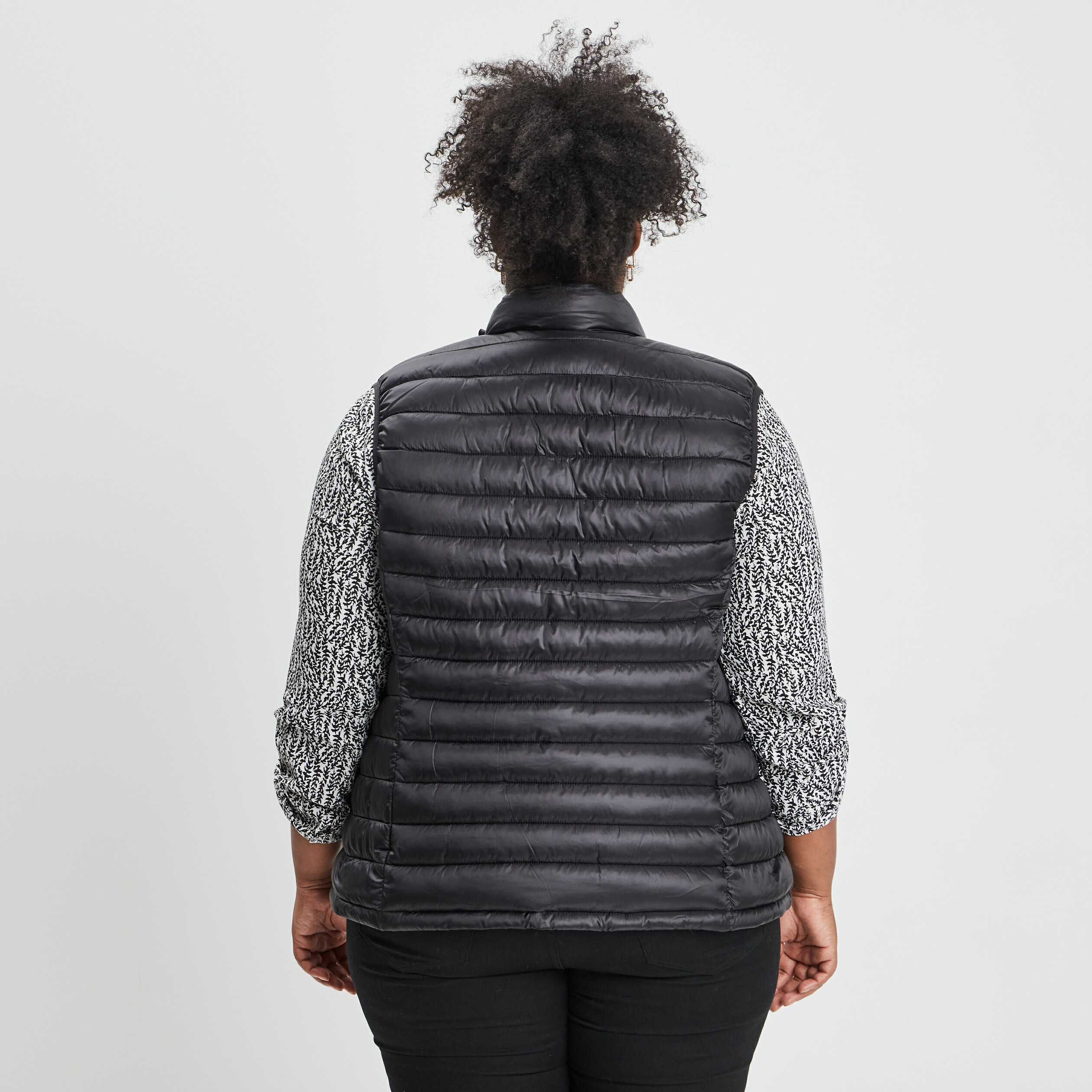 doudoune legere droite deperlante noir femmegt Doudoune légère droite déperlante noir femme grande taille