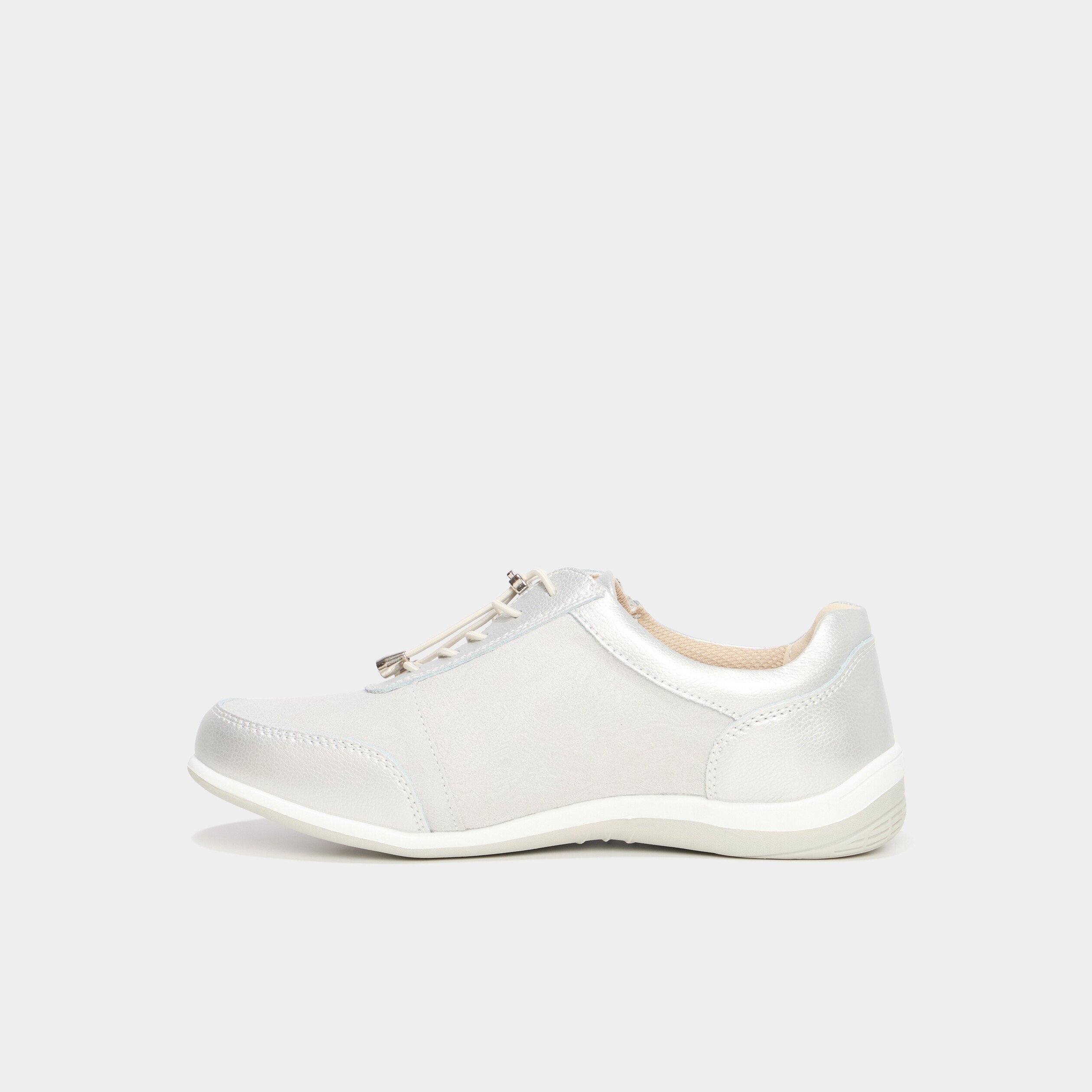 tennis basses pied large en cuir blanc femme Tennis basses pied large en cuir blanc femme