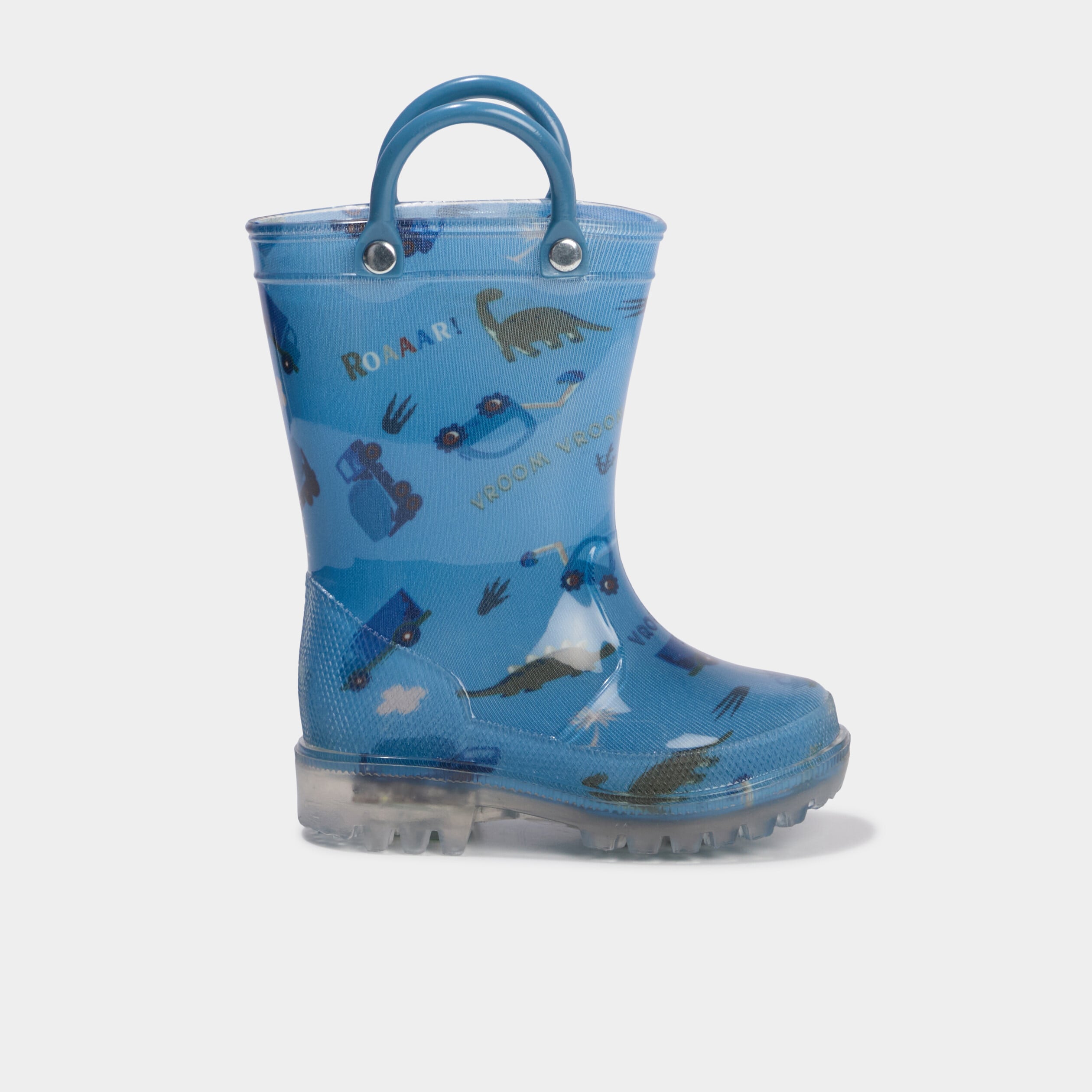 Bottes de pluie lumineuses bleu b&eacute;b&eacute; gar&ccedil;on