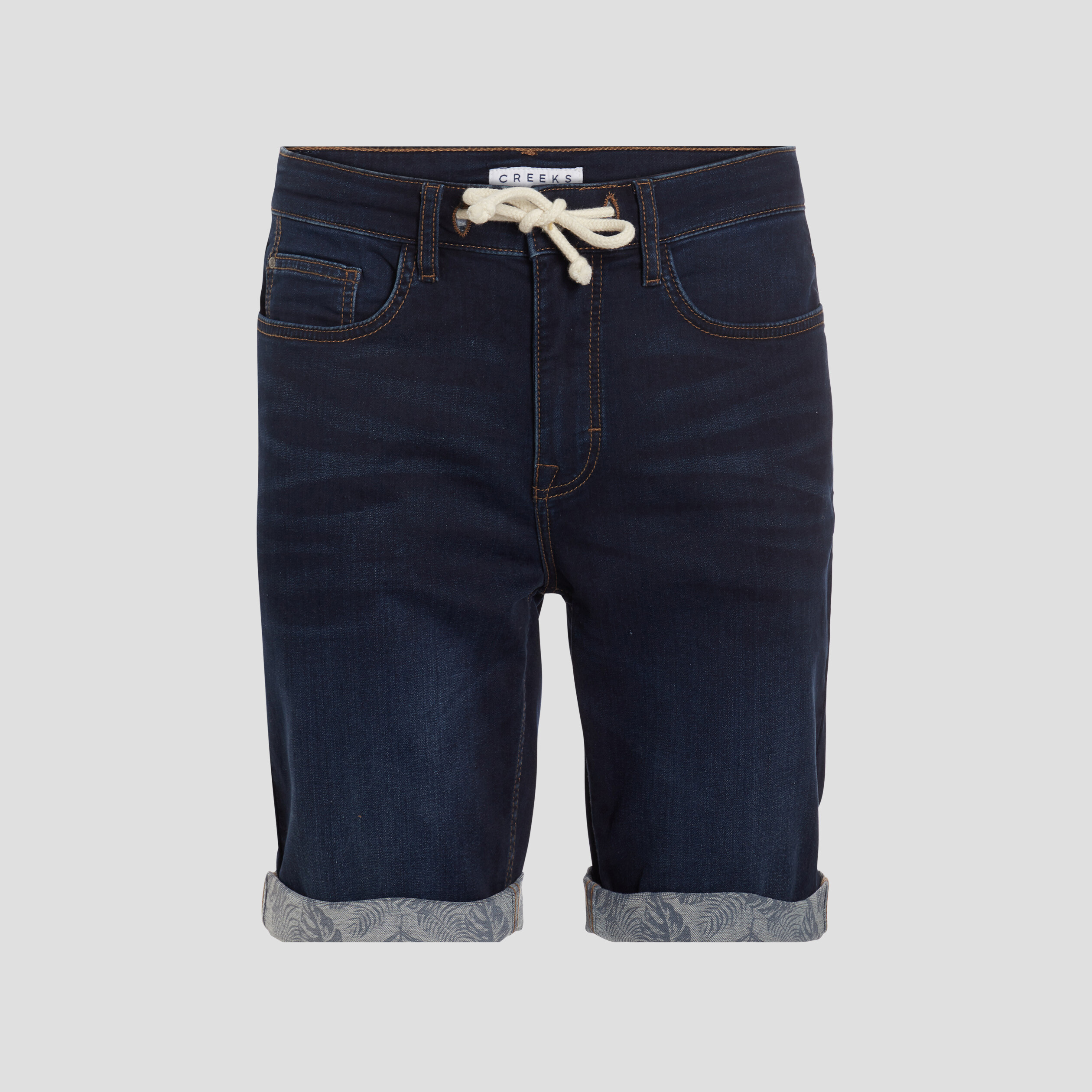 Bermuda straight en jean denim brut homme