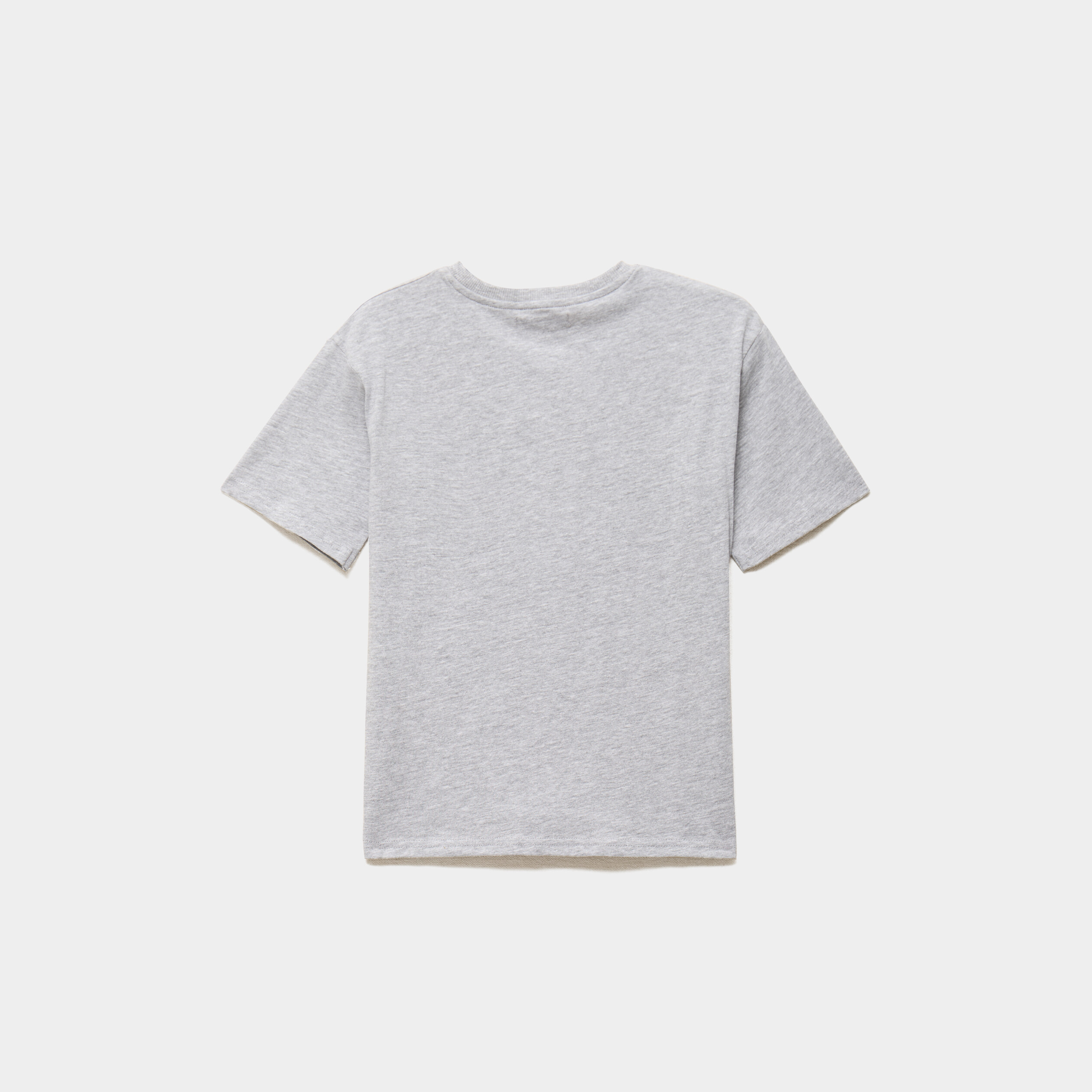 T-shirt oversize manches courtes coton gris gar&ccedil;on