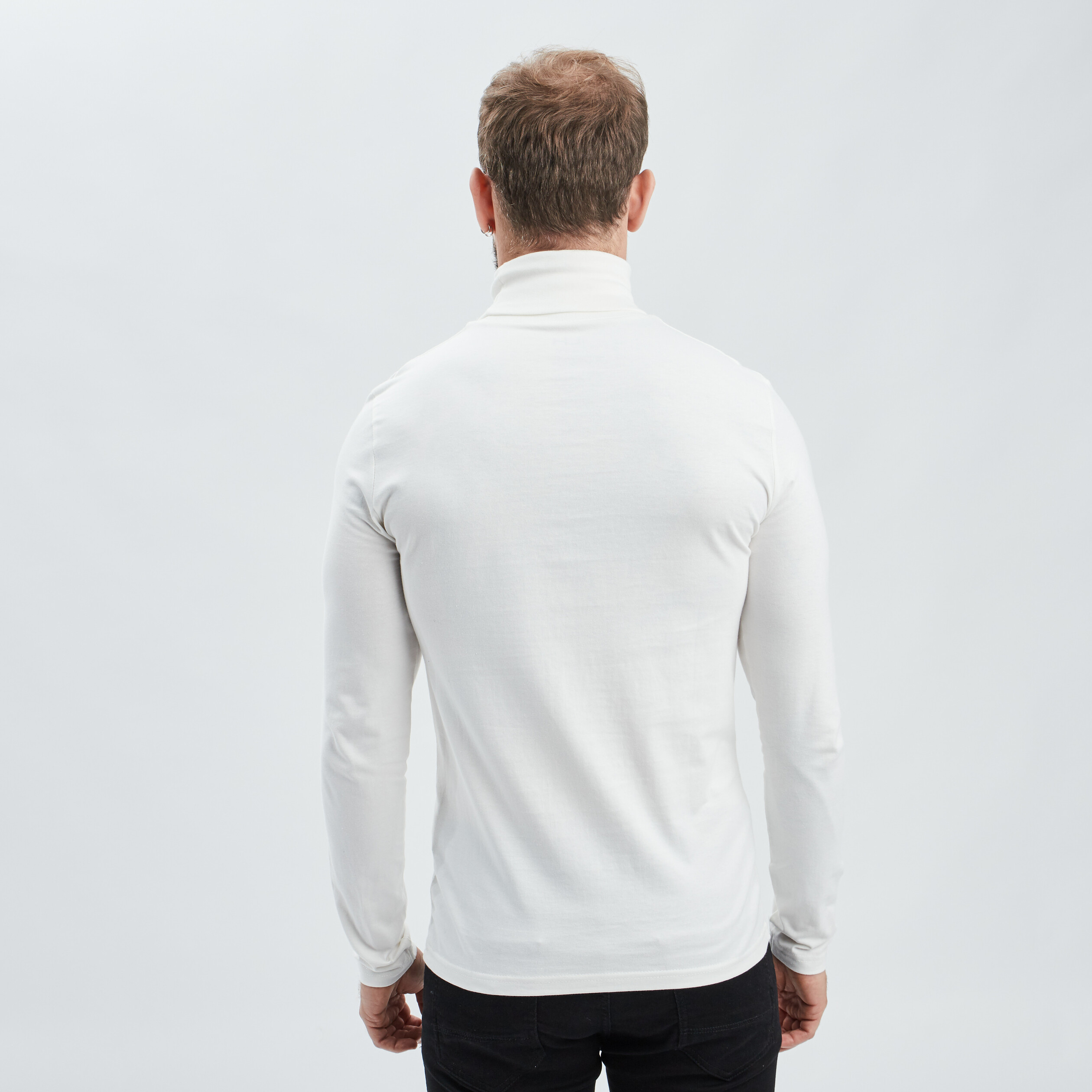 Lot De 6 T-shirts Col Roulé Basique Homme - Coton Mélangé Extensible, Manches Longues, Coupe Régulière - Idéal Superposition - 5