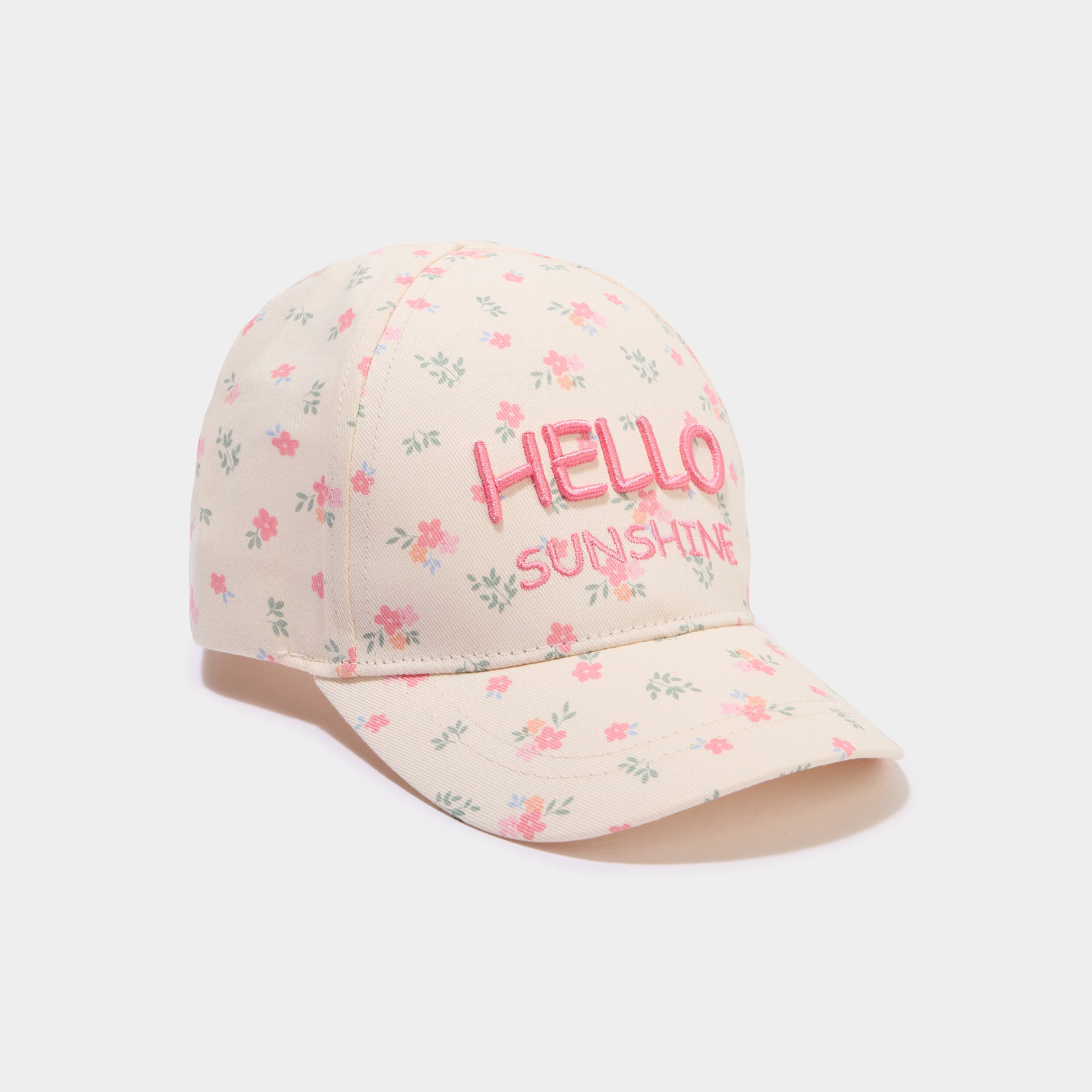 Casquette brod&eacute;e ajustable coton rose mixte