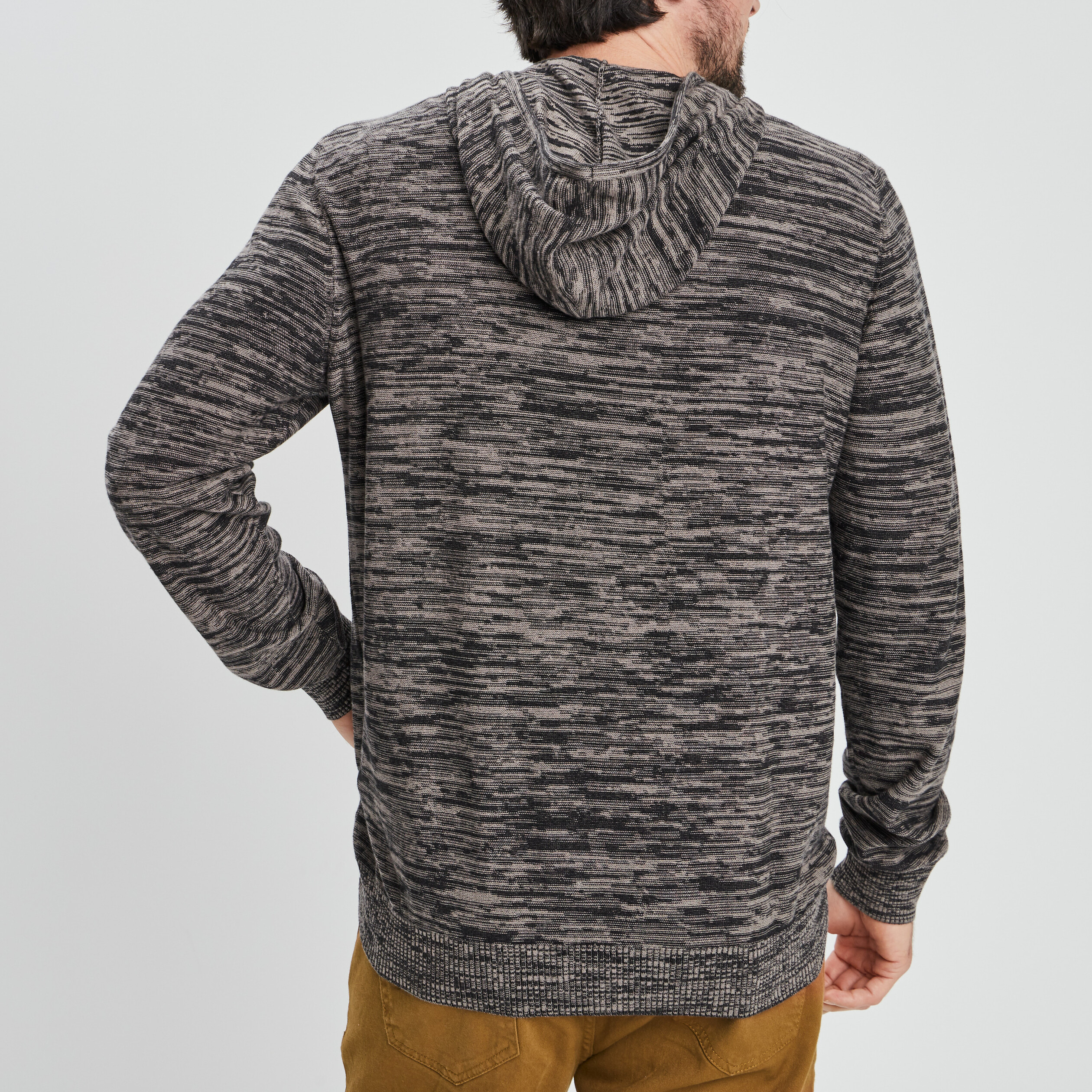 pull a capuche taupe homme Pull à capuche taupe homme