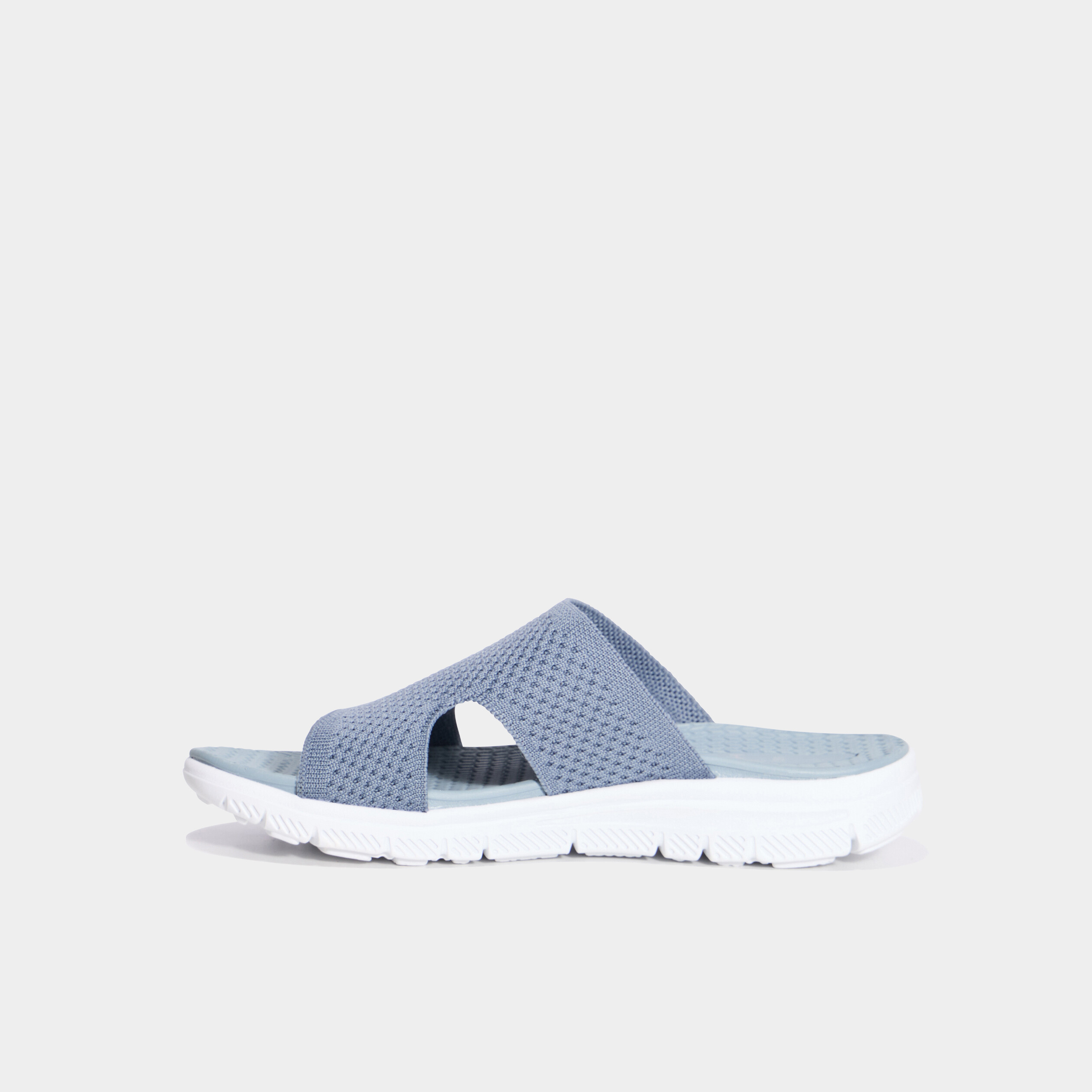 Chaussons mules confort gris femme