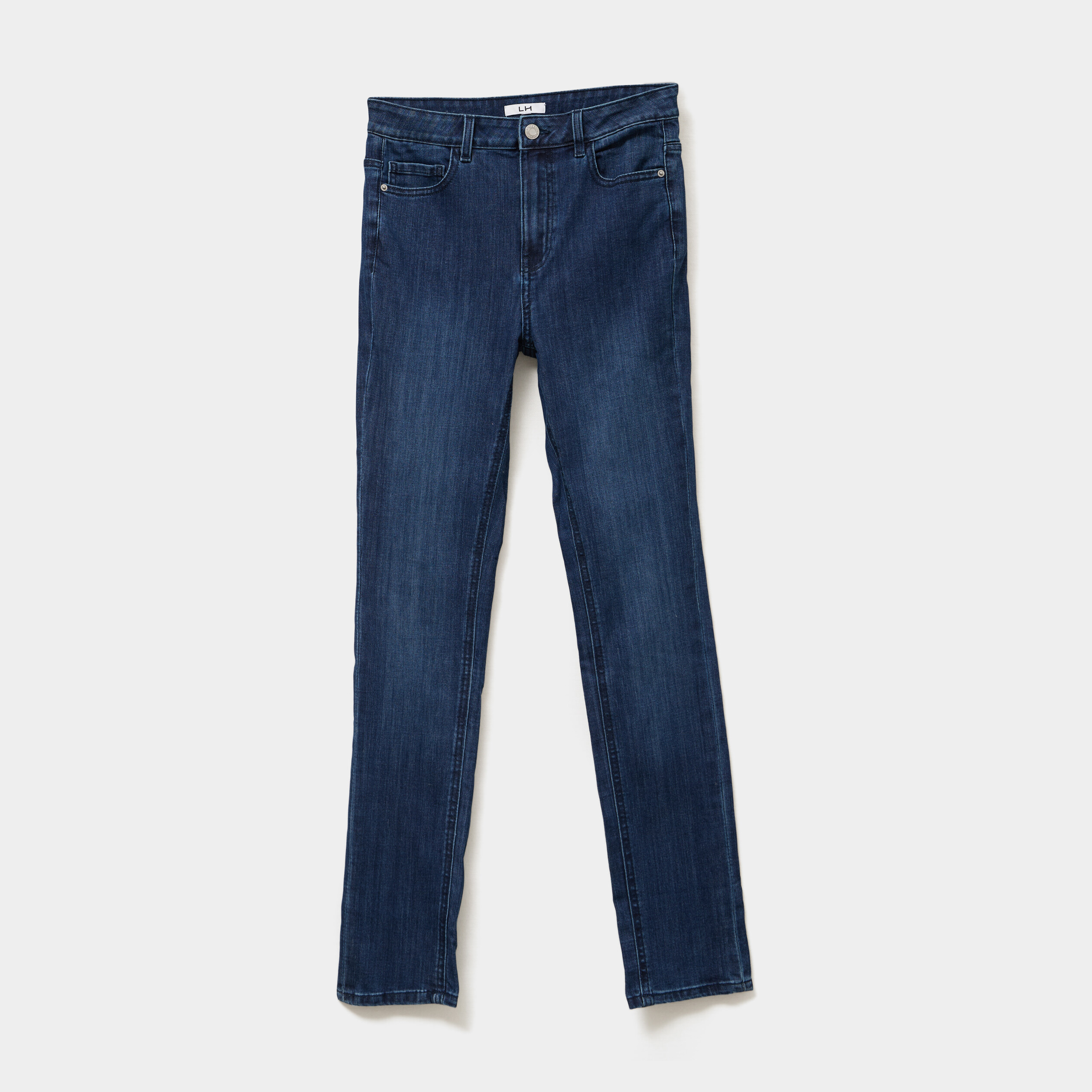 jeans slim taille haute 5 poches bleu femme Jeans slim taille haute 5 poches bleu femme