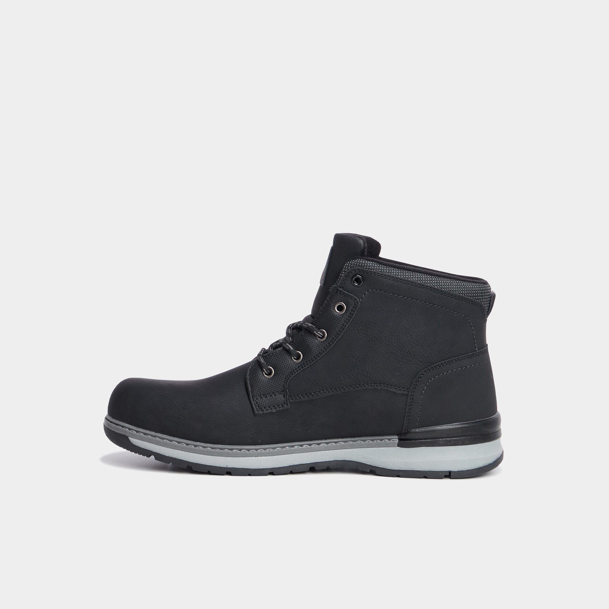 Bottines montantes &agrave; lacets noir homme