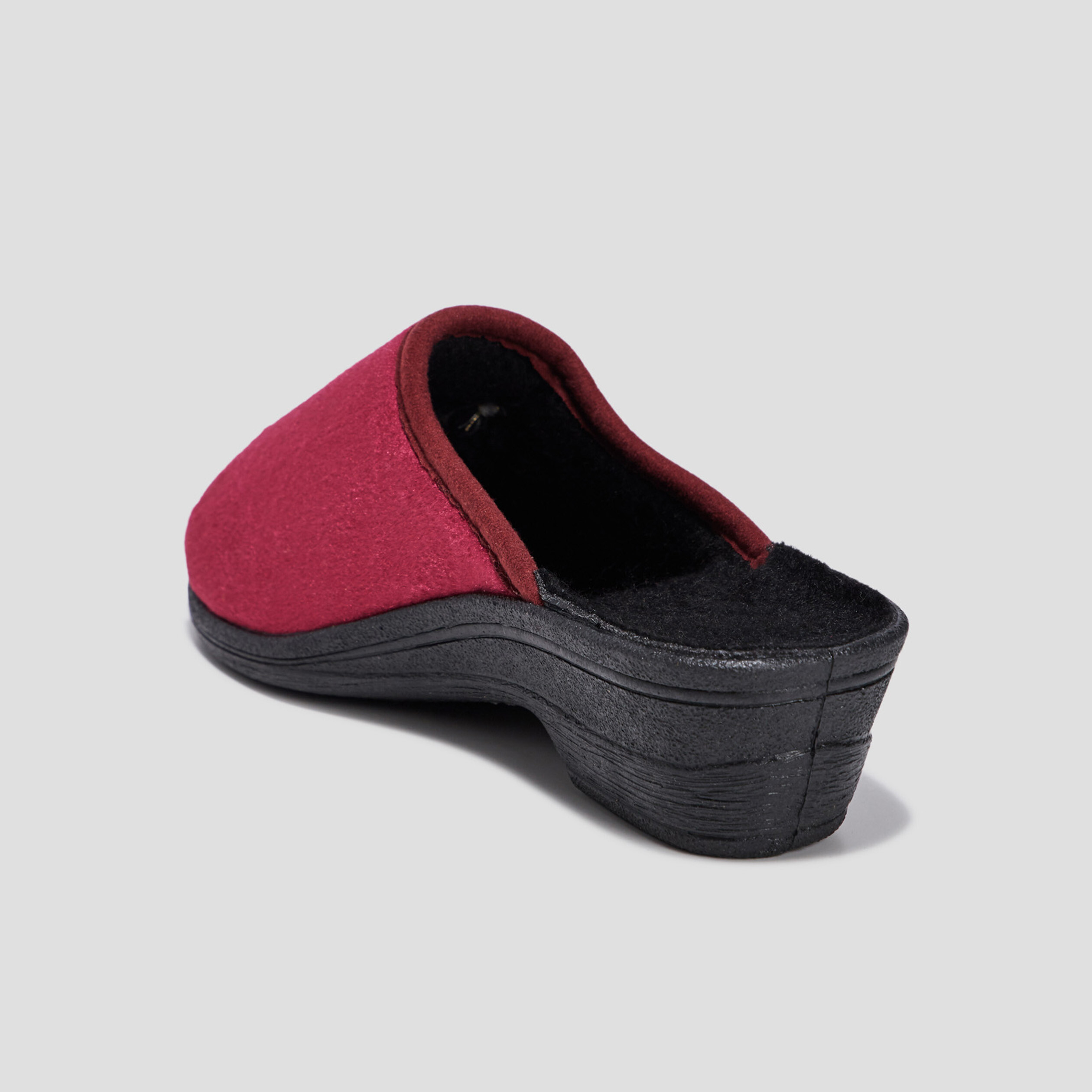 chaussons mules compenses rouge femme Chaussons mules compensés rouge femme