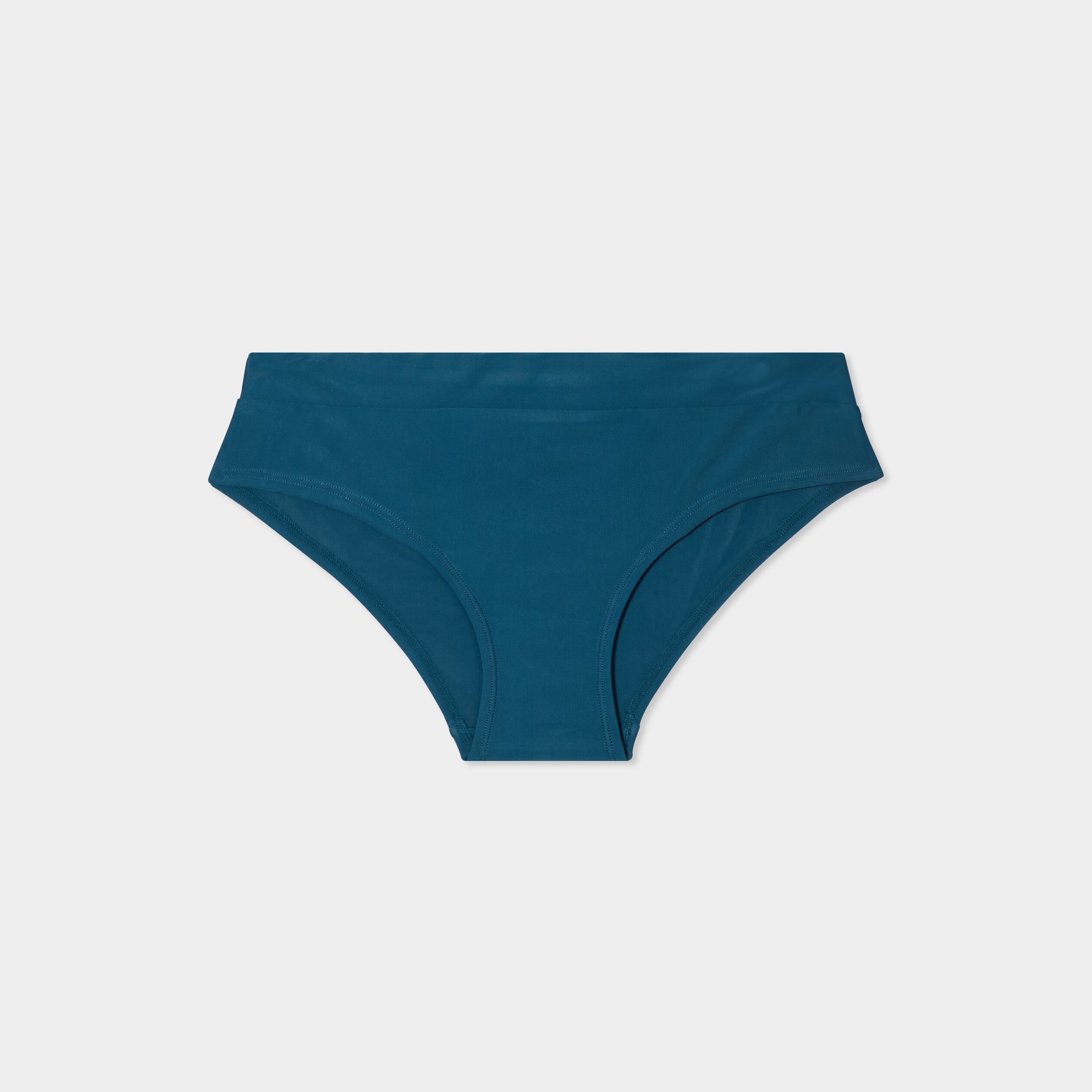 Bas de maillot de bain shorty bleu p&eacute;trole femme