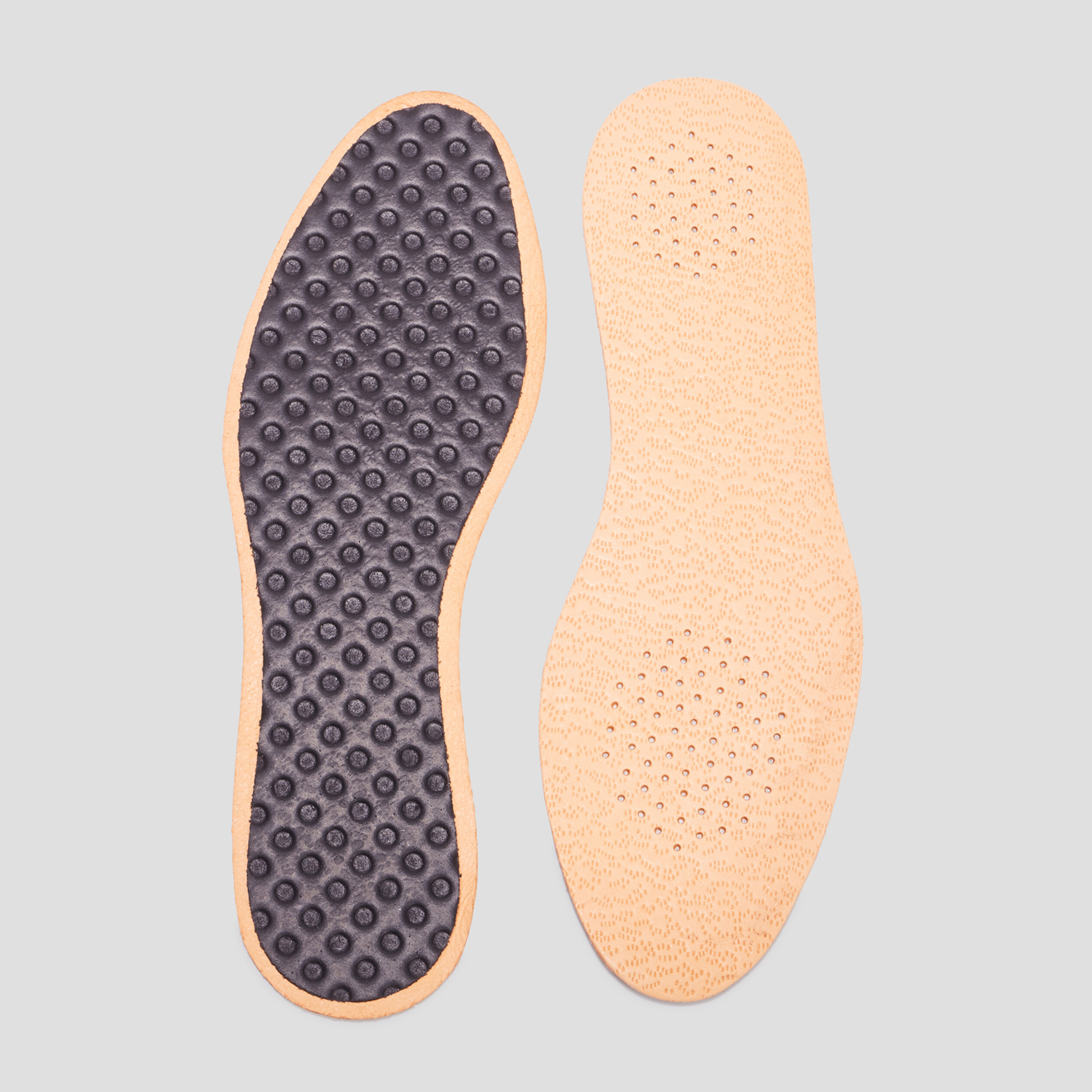 Semelles cuir sur charbon Tawata ivoire mixte
