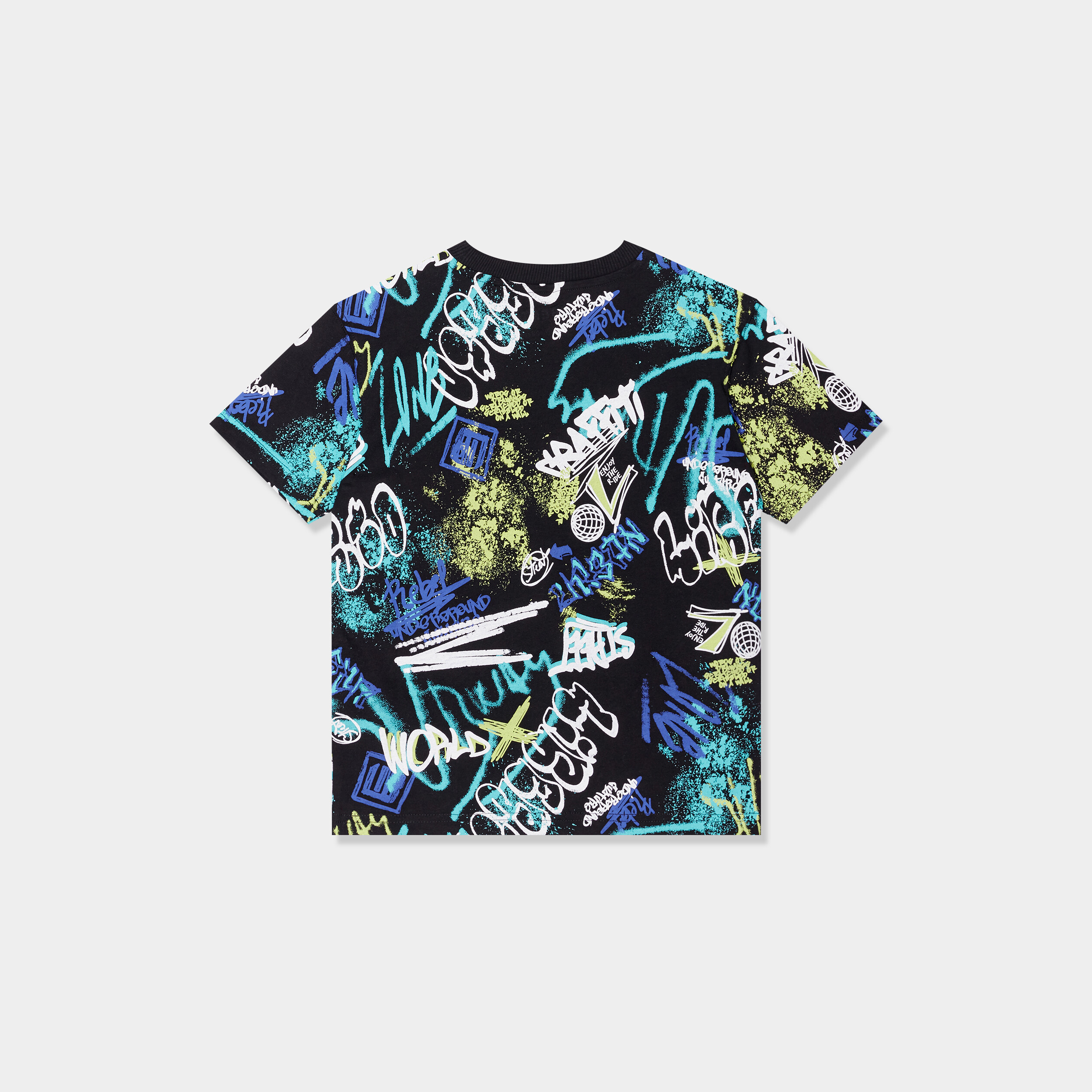 t shirt col rond manches courtes liberto noir garcon T-shirt col rond manches courtes Liberto noir garçon