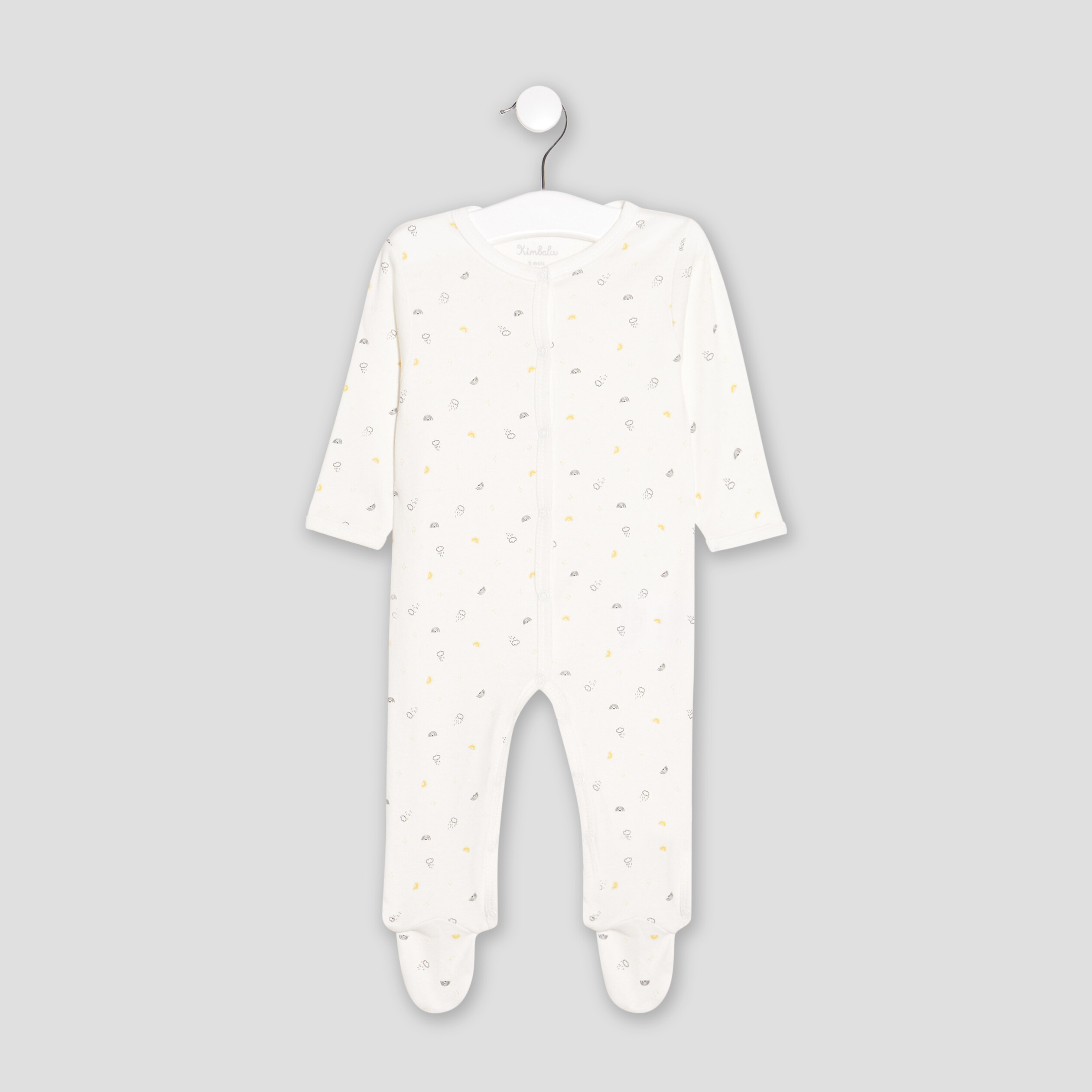 dors bien coton manches longues ecru bebe Dors-bien coton manches longues ecru bébé