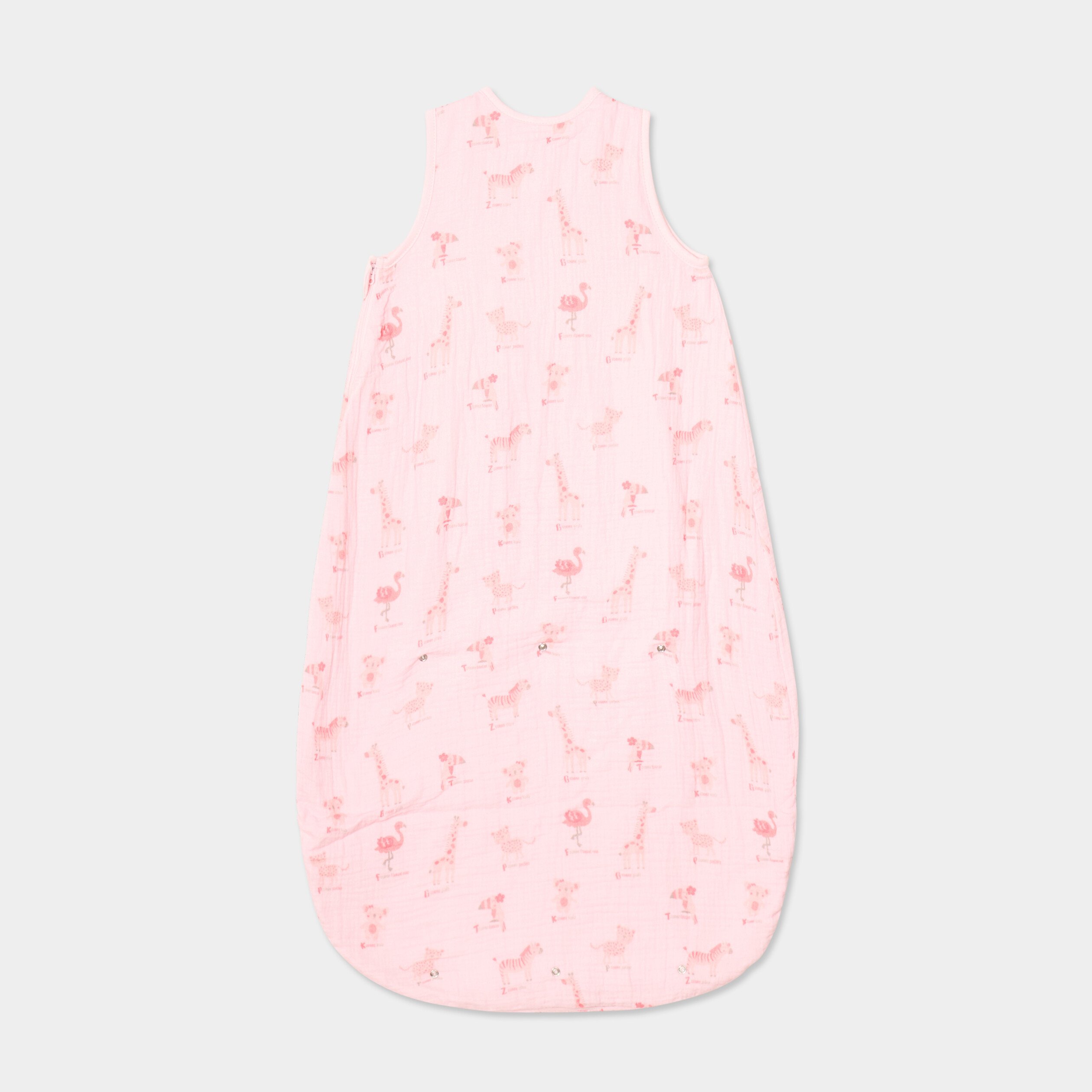 gigoteuse ajustable gaze de coton tog 1 rose clair bebef Gigoteuse ajustable gaze de coton TOG 1 rose clair bébé fille