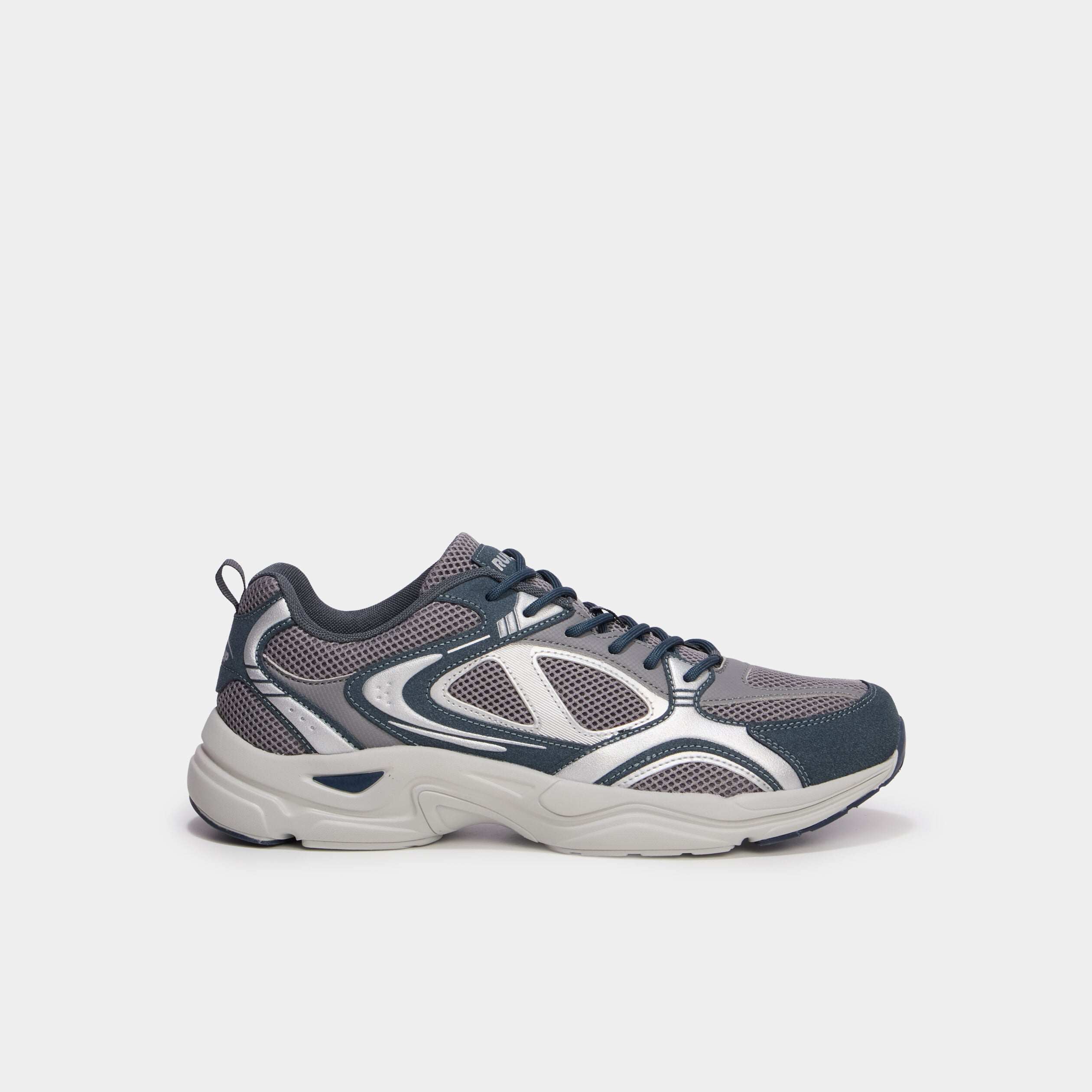 Baskets running lacets &eacute;lastiqu&eacute;s bleu homme
