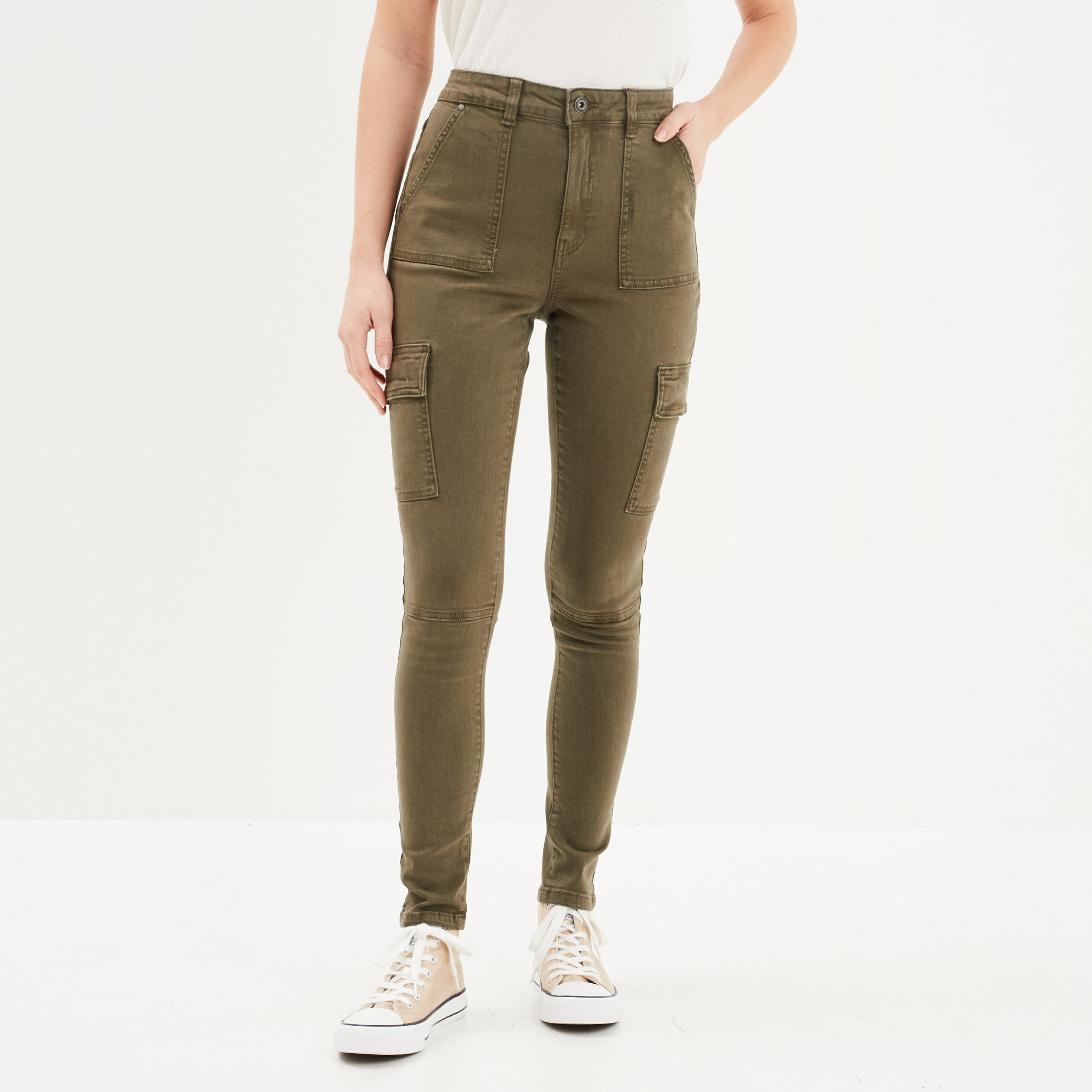 Pantalon cargo on sale skinny femme