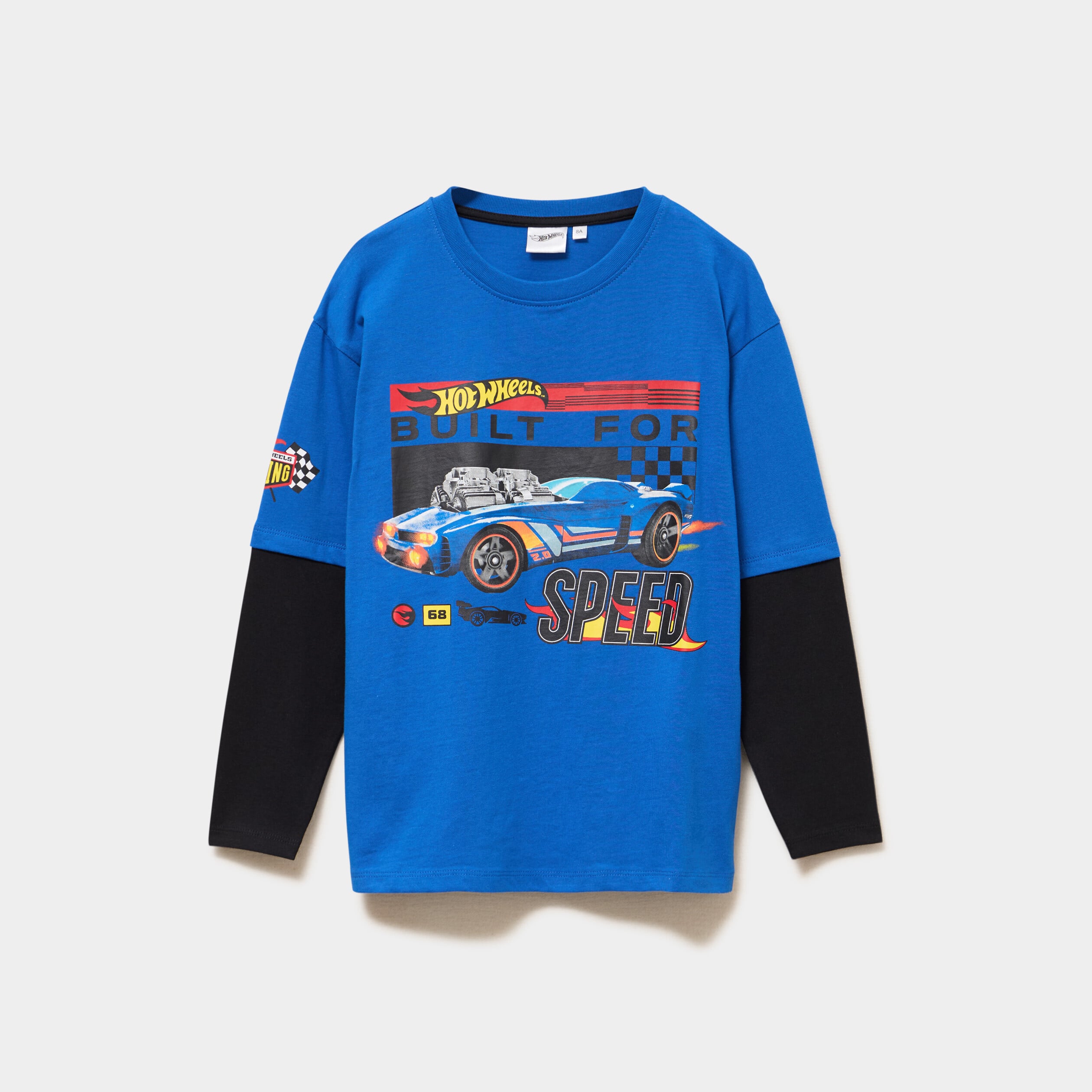 T-shirt manches longues Hot Wheels bleu gar&ccedil;on
