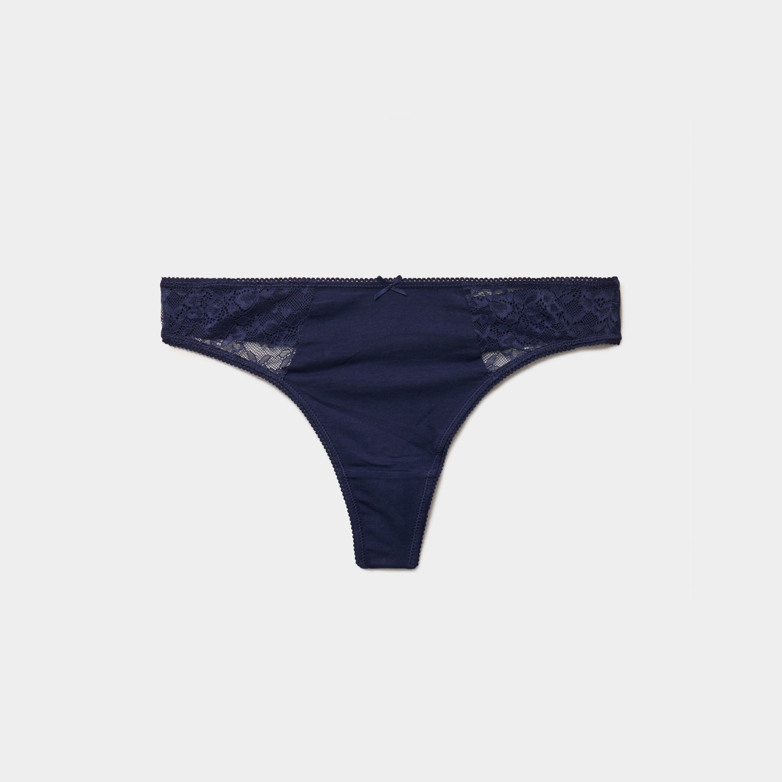 String coton majoritaire bleu marine femme