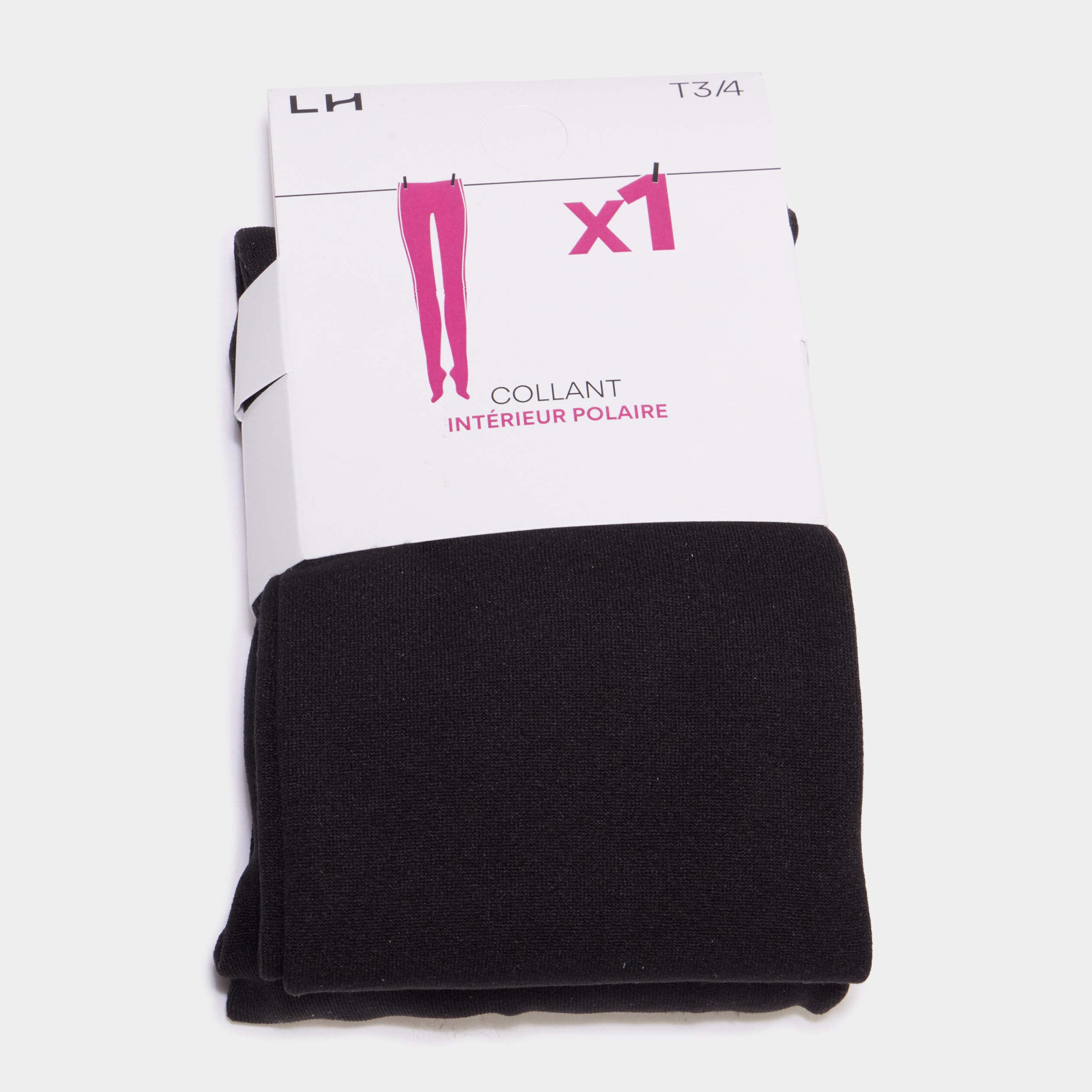 Collants int&eacute;rieur polaire noir femme