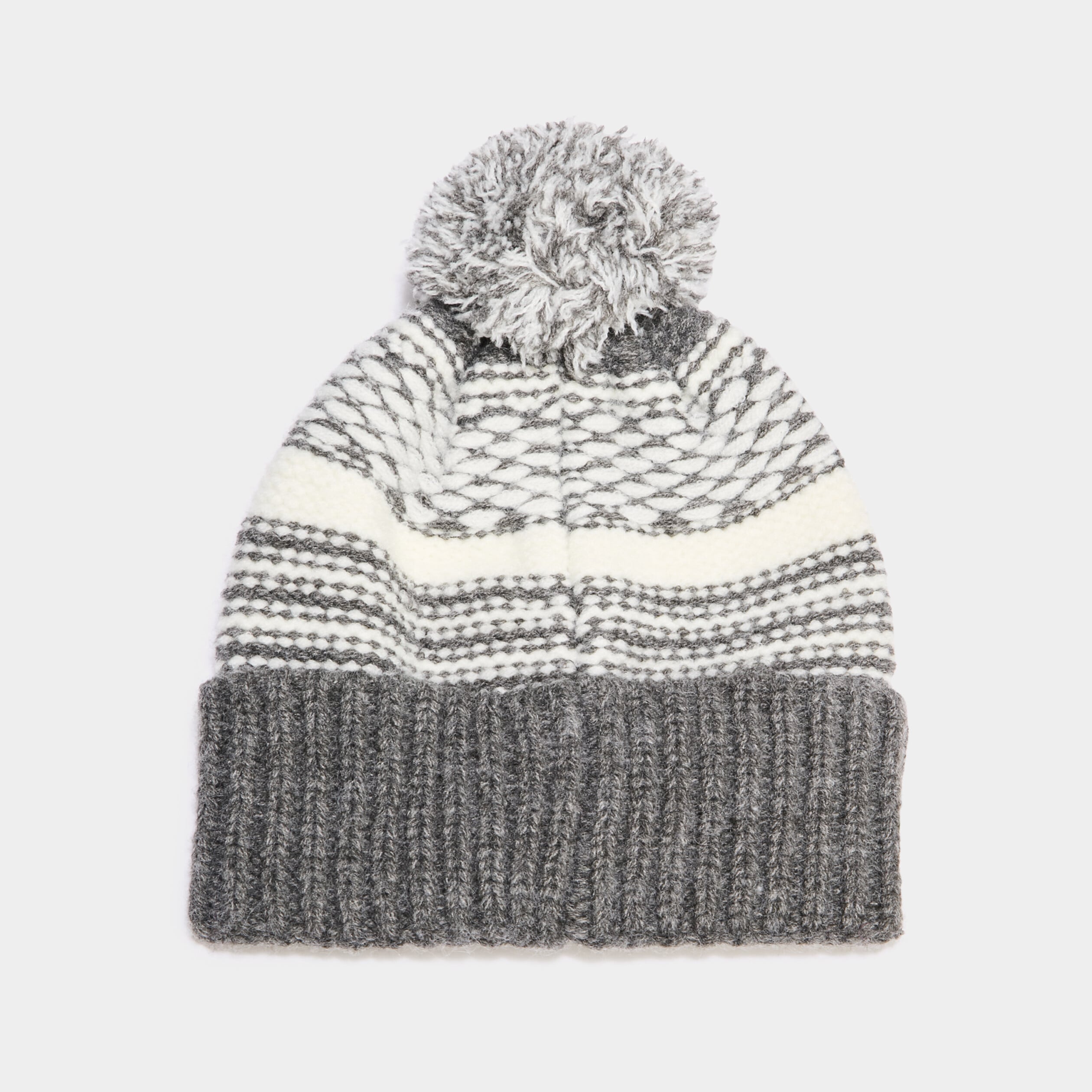Bonnet &agrave; pompon gris gar&ccedil;on
