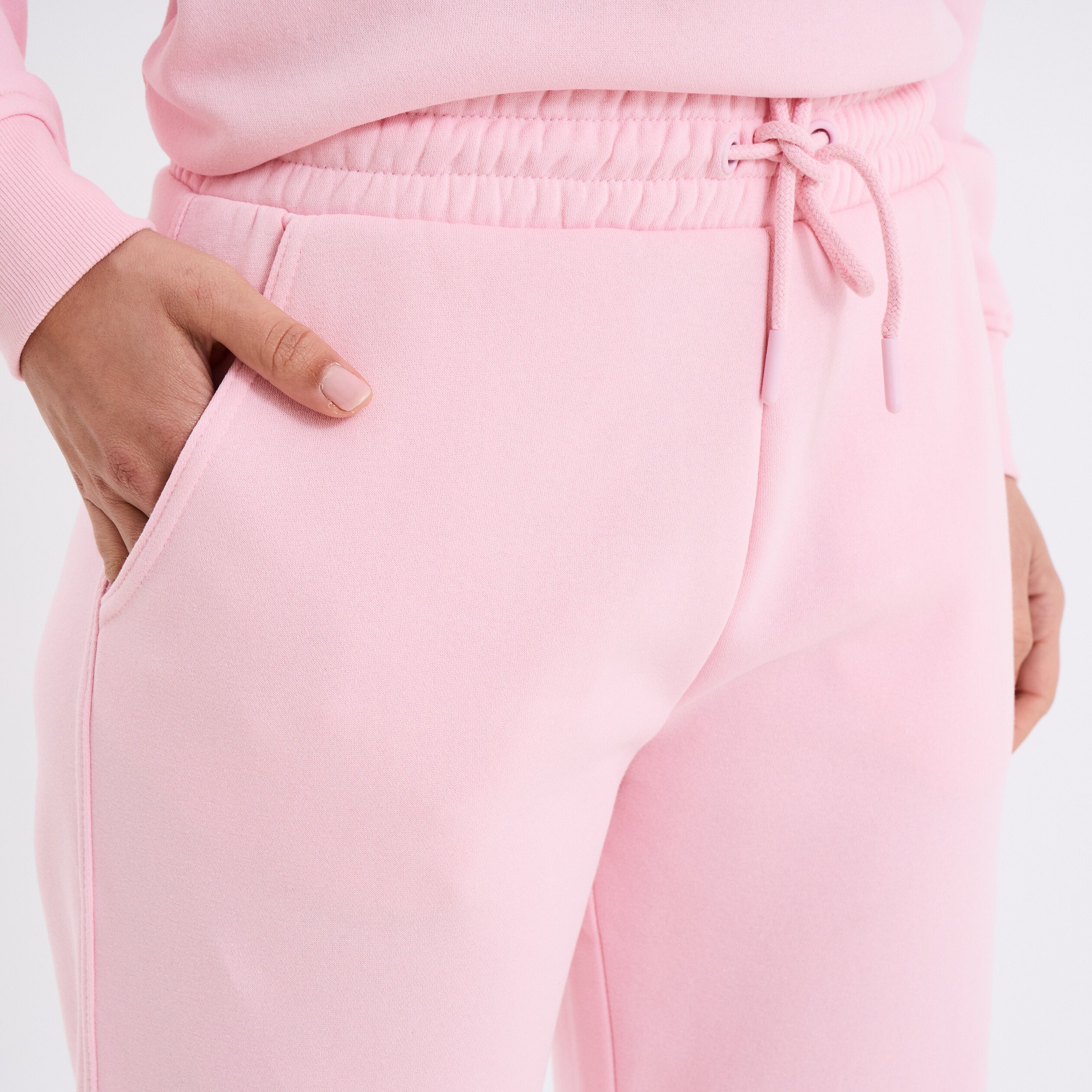 pantalon jogging droit molleton rose clair femme Pantalon jogging droit molleton rose clair femme