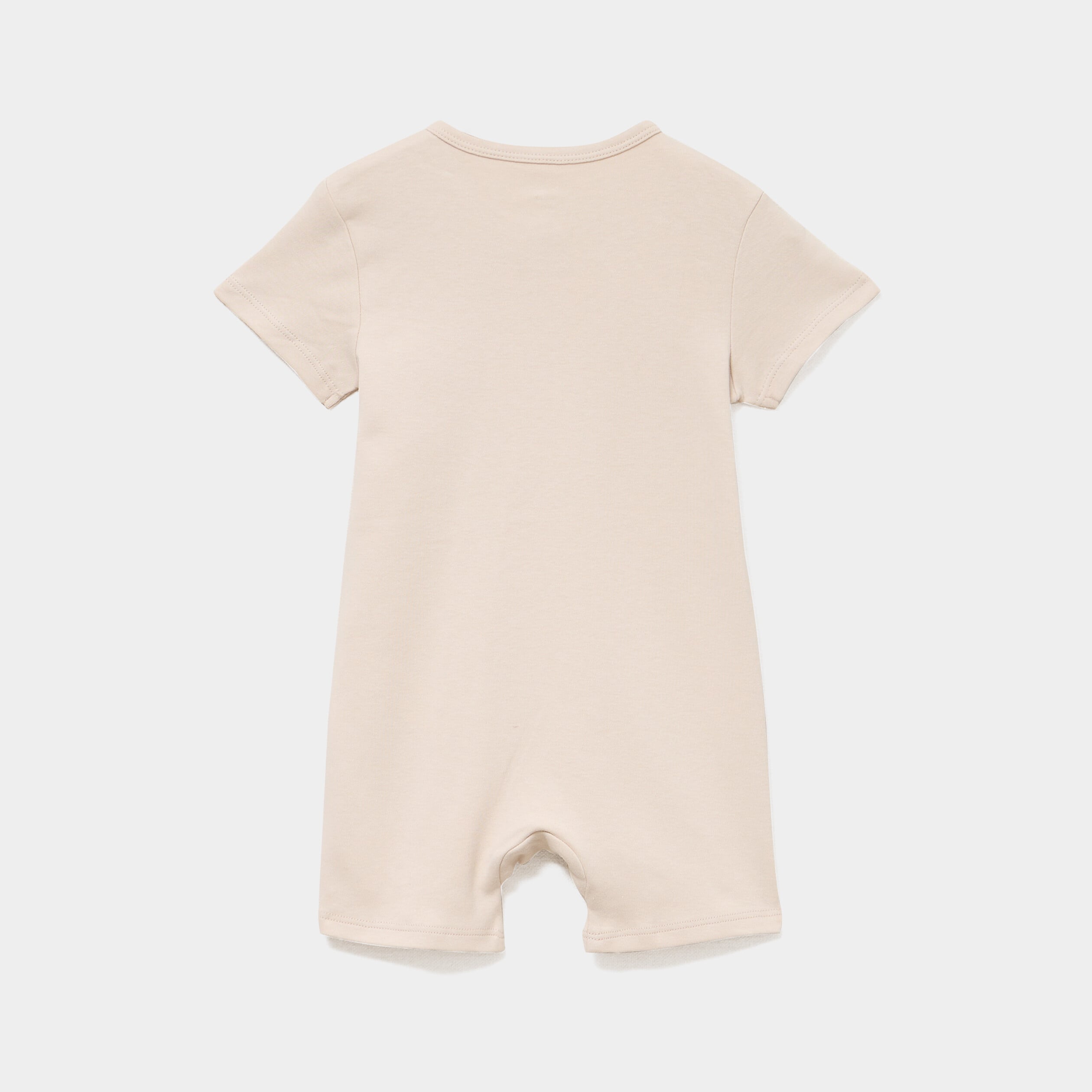 Lot 2 combishorts manches courtes coton taupe b&eacute;b&eacute;