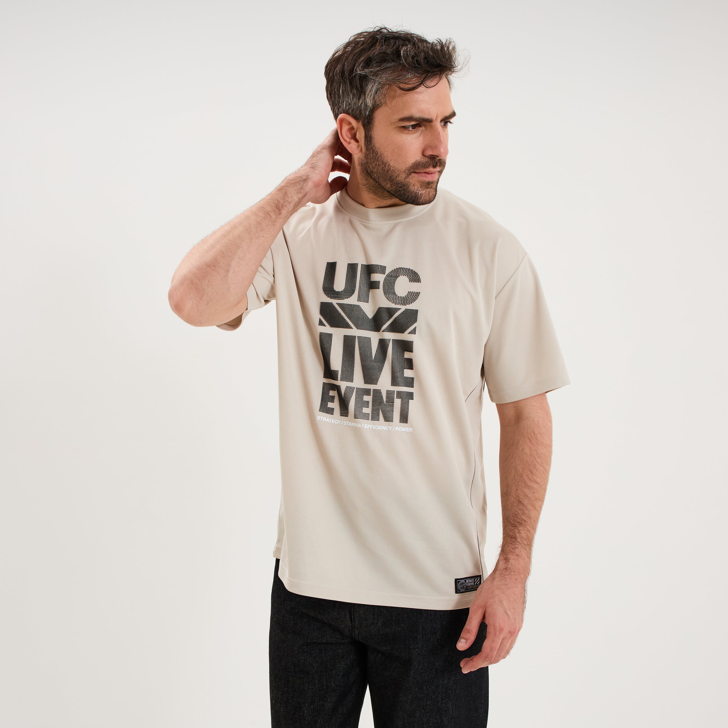 T-shirt manches courtes UFC sable homme