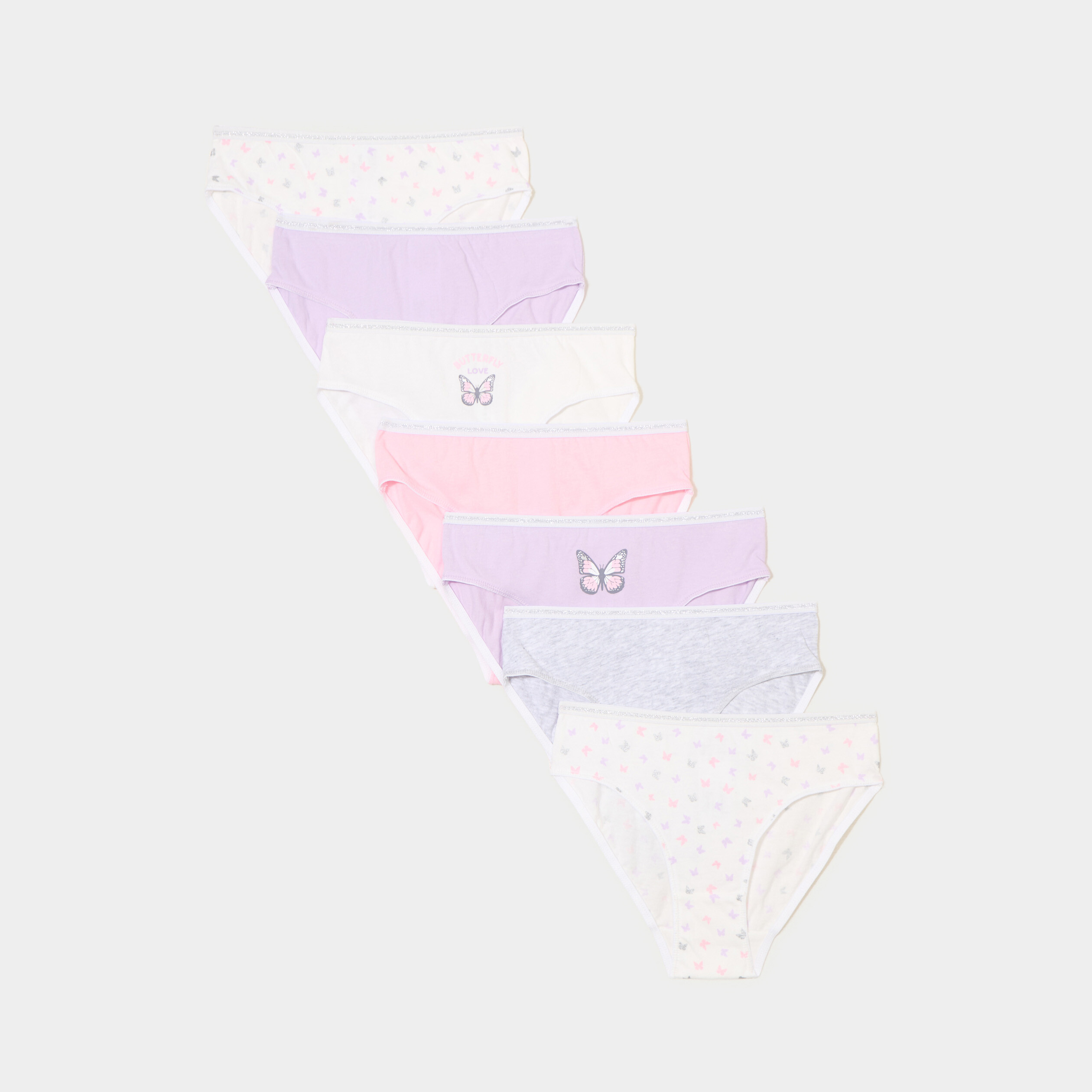 lot 7 culottes coton parme fille Lot 7 culottes coton parme fille