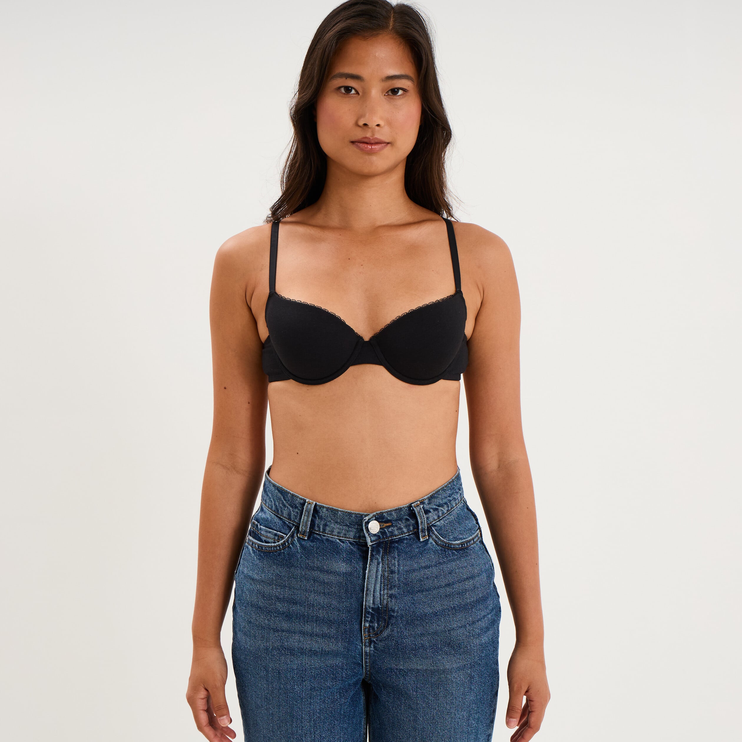 Soutien-gorge padd&eacute; embo&icirc;tant noir femme