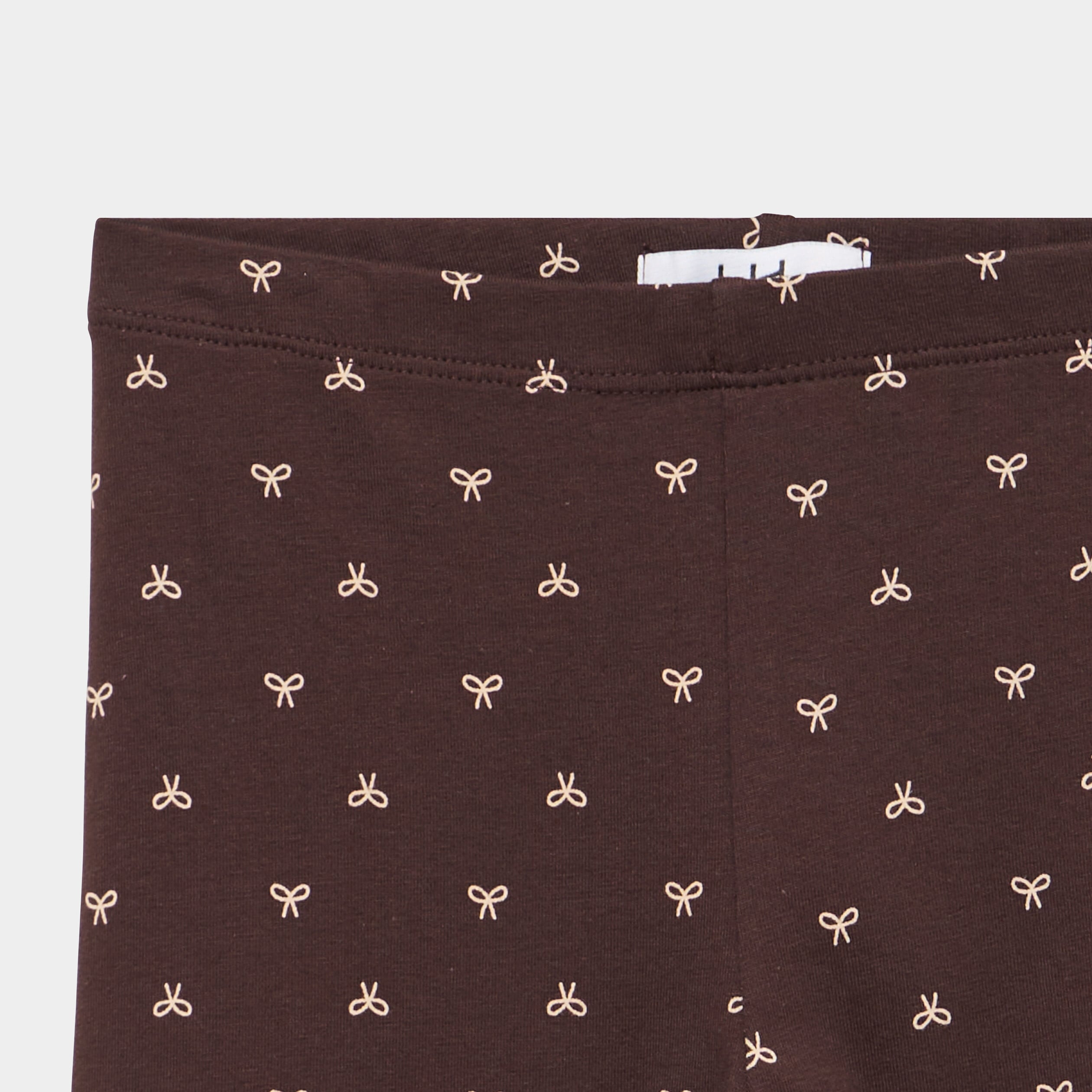 Legging taille &eacute;lastiqu&eacute;e coton marron fille
