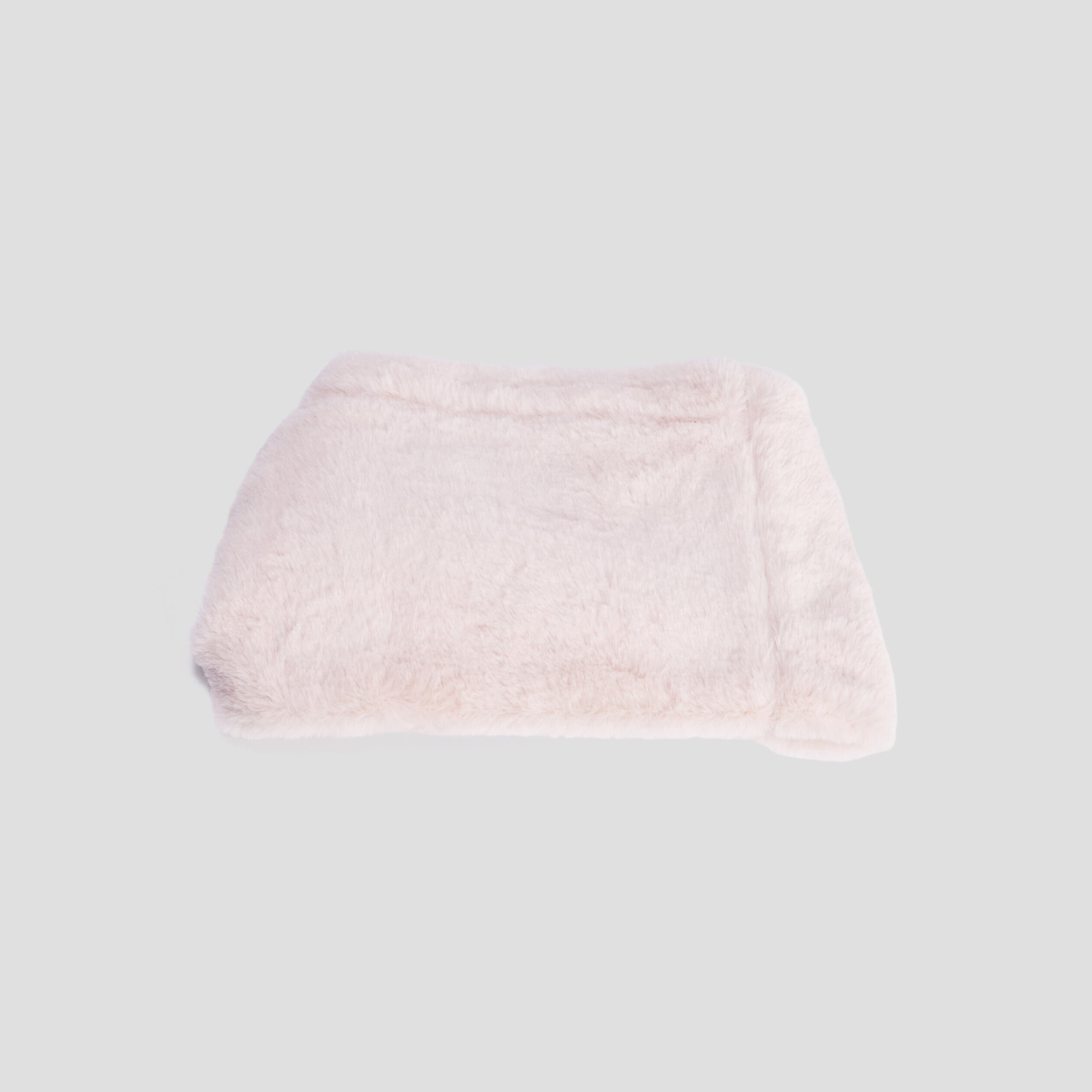 Tour de cou fausse fourrure rose clair fille