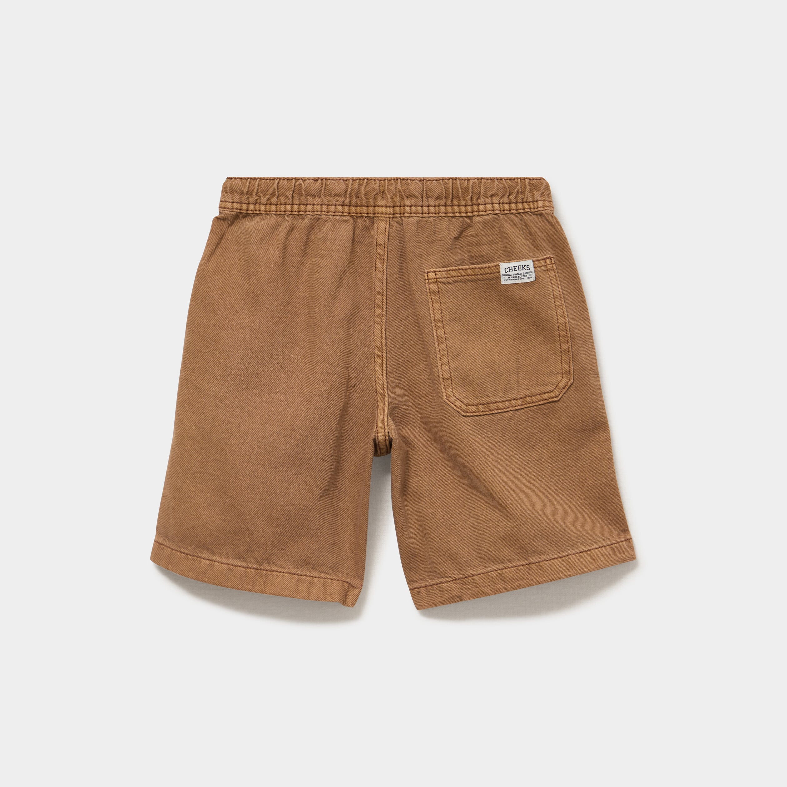 Bermuda regular taille &eacute;lastiqu&eacute;e coton marron fonc&eacute; gar&ccedil;on