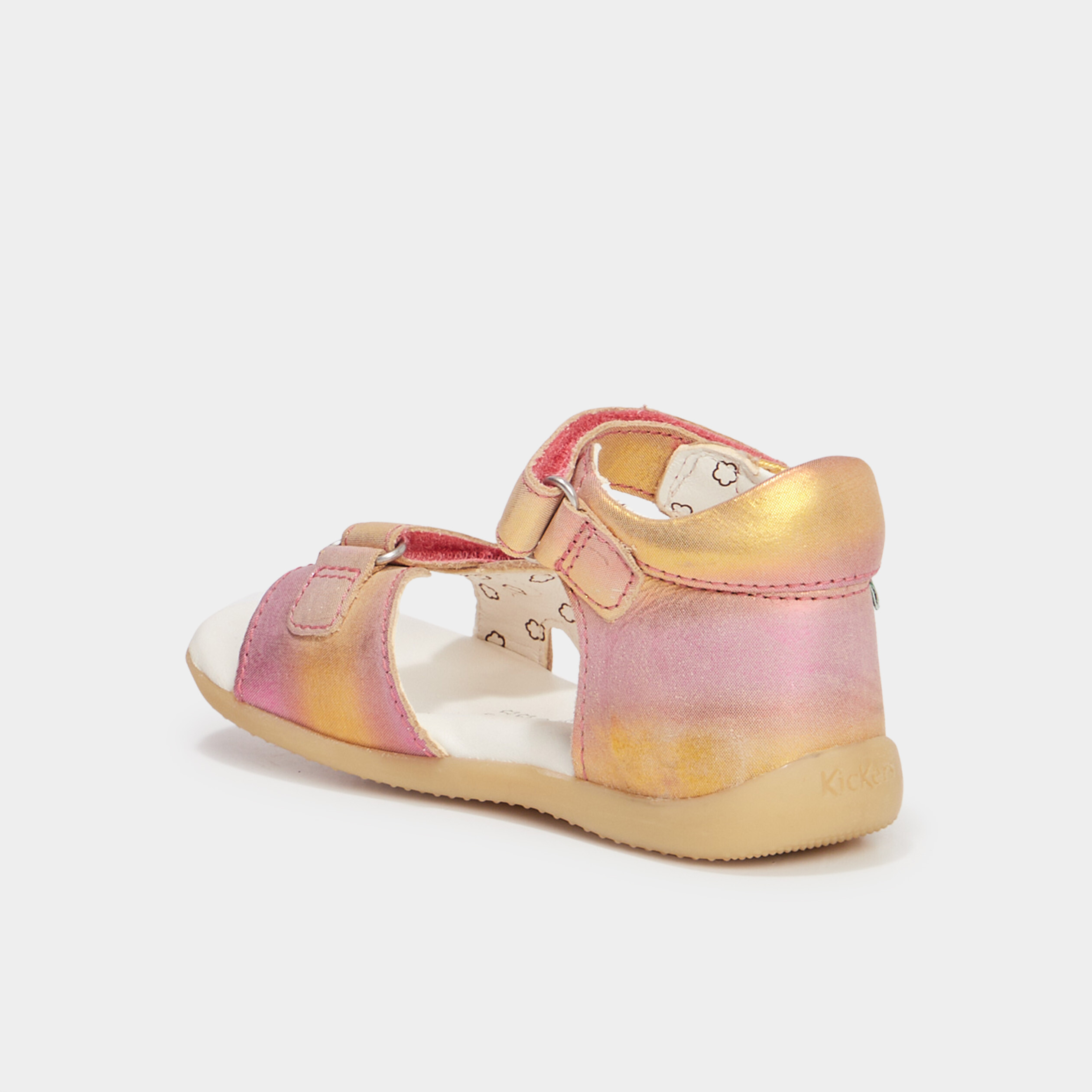 sandales en cuir kickers binsia rose fille Sandales en cuir Kickers Binsia rose fille
