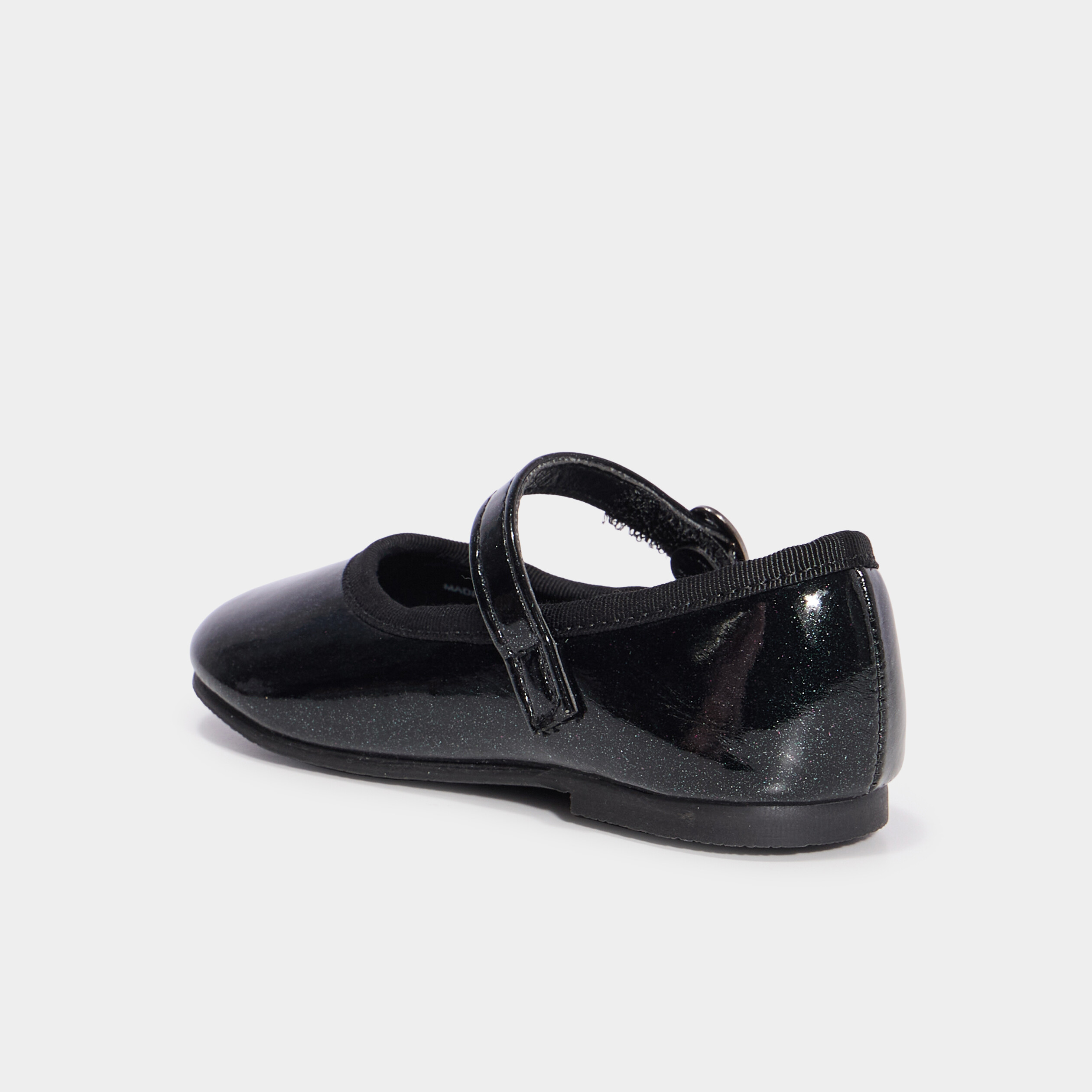 Ballerines vernies à paillettes noir bébé fille