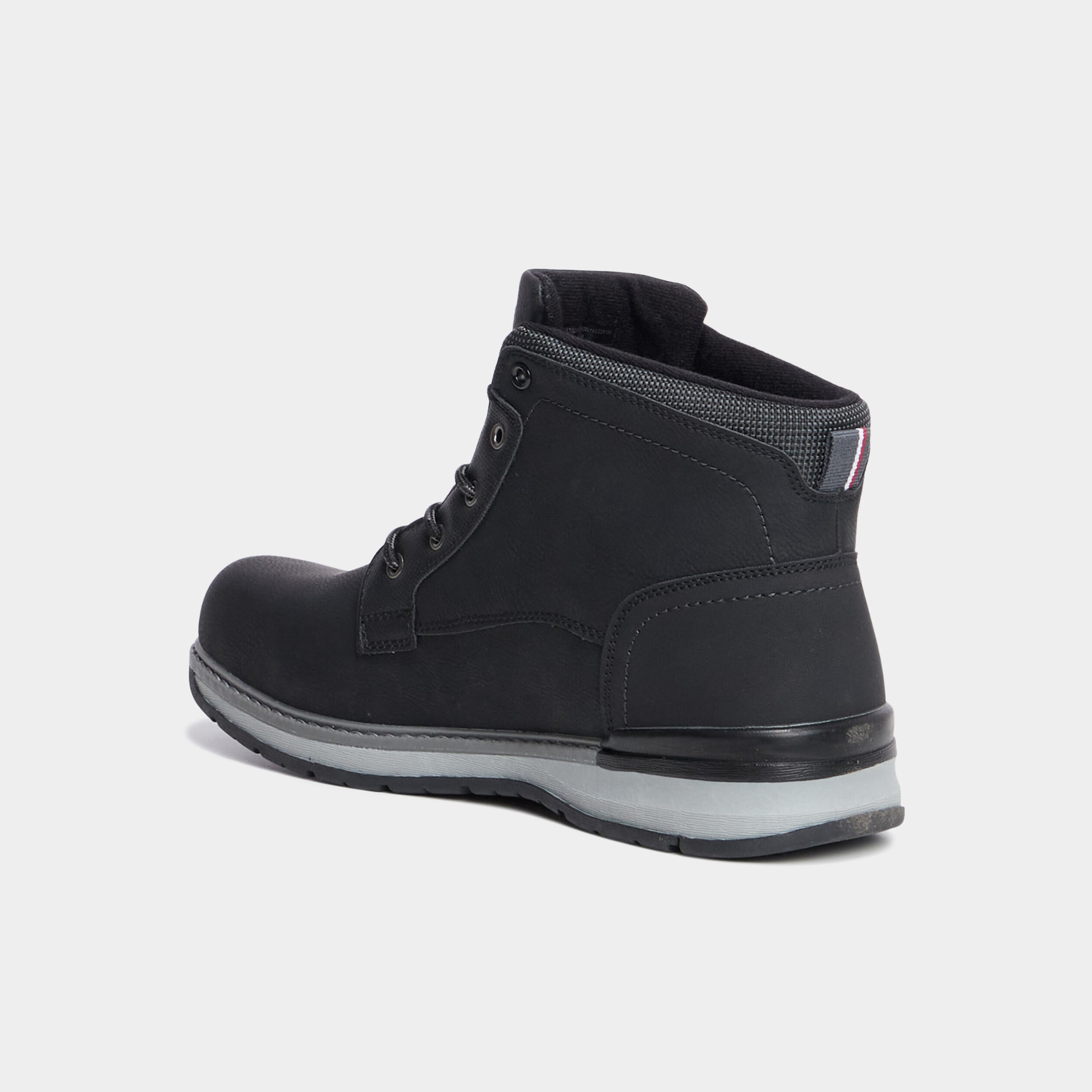 Bottines montantes &agrave; lacets noir homme