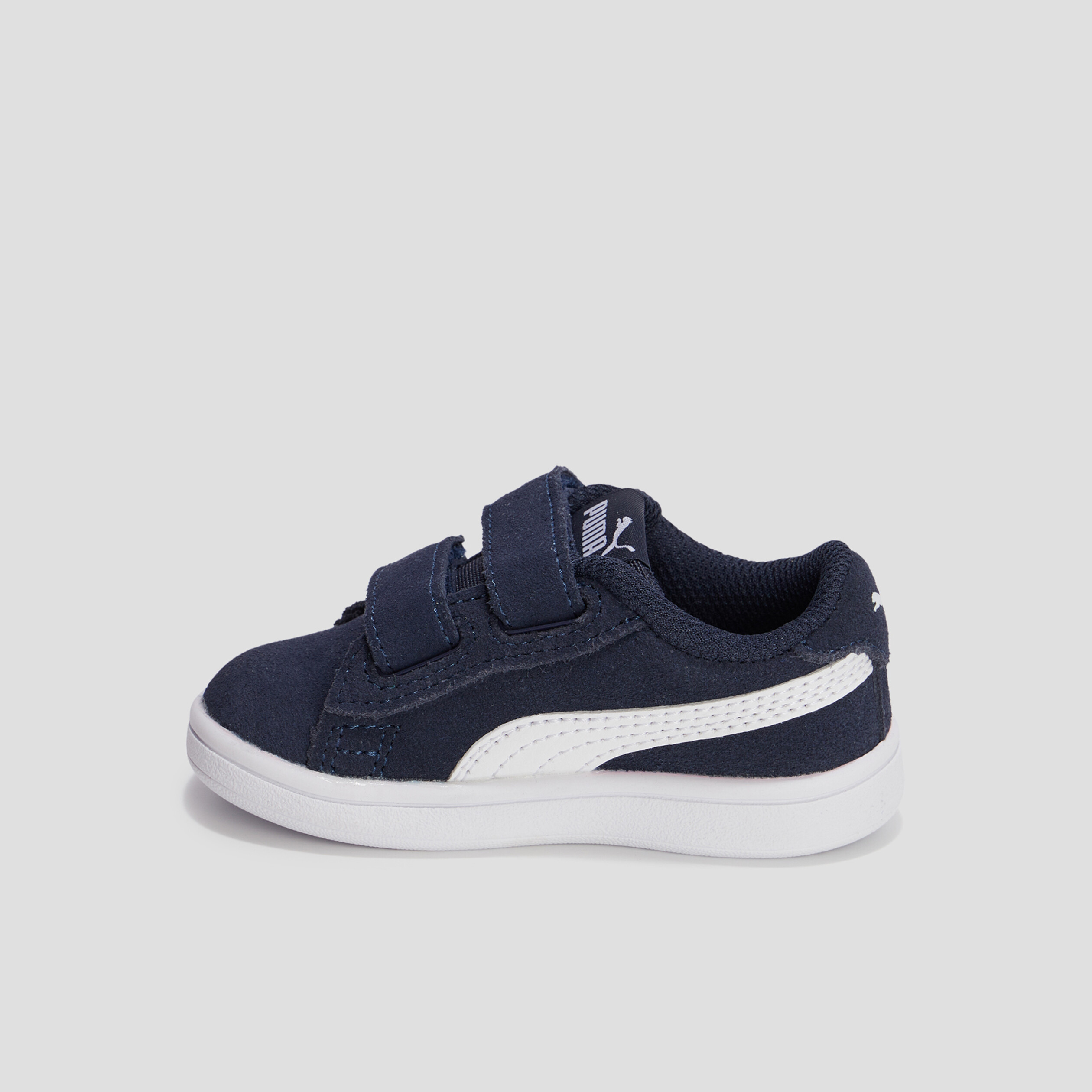 Tennis à scratchs Smash V2 Puma bleu marine bébé garçon