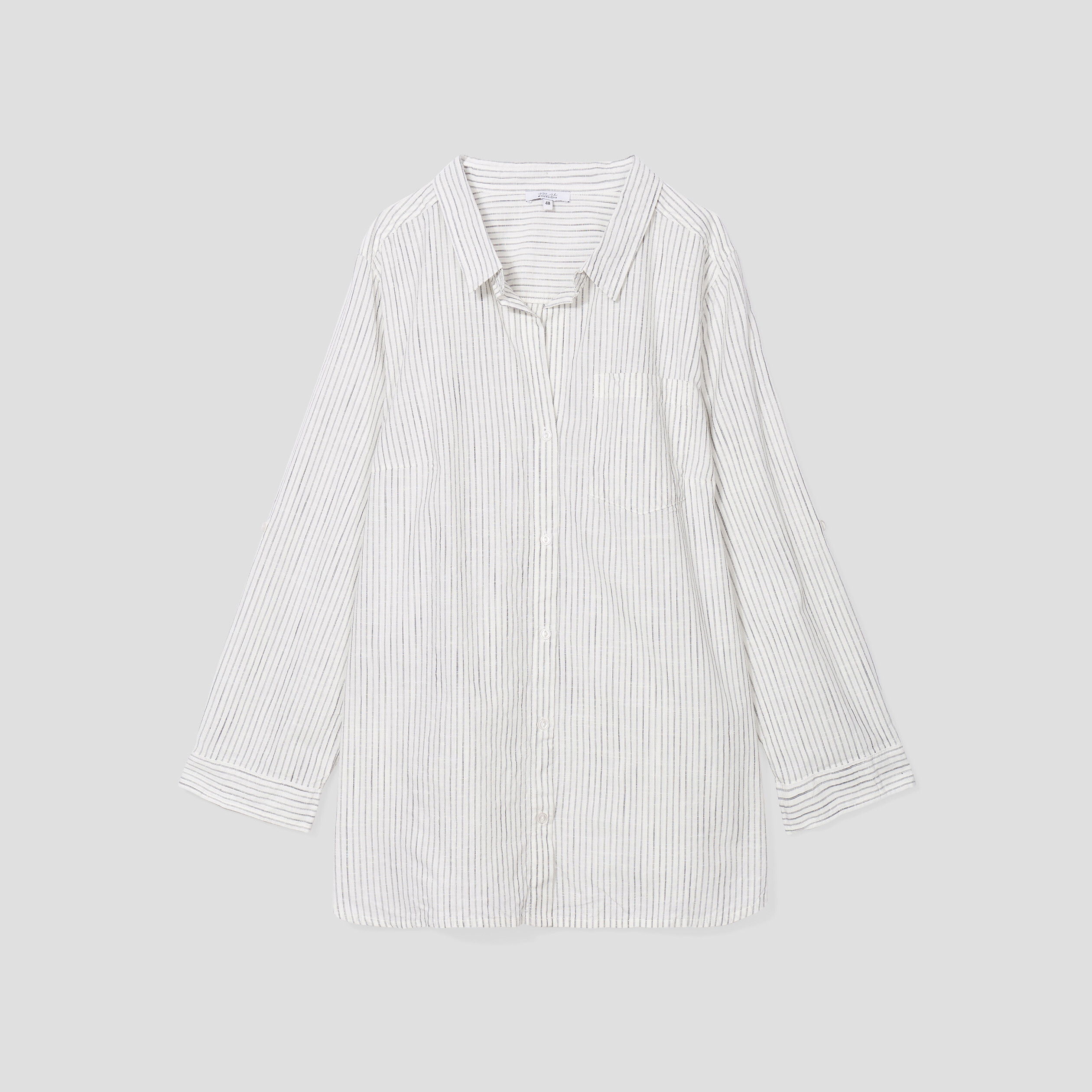 chemise manches retroussables longues ecru femmegt Chemise manches retroussables longues ecru femme grande taille