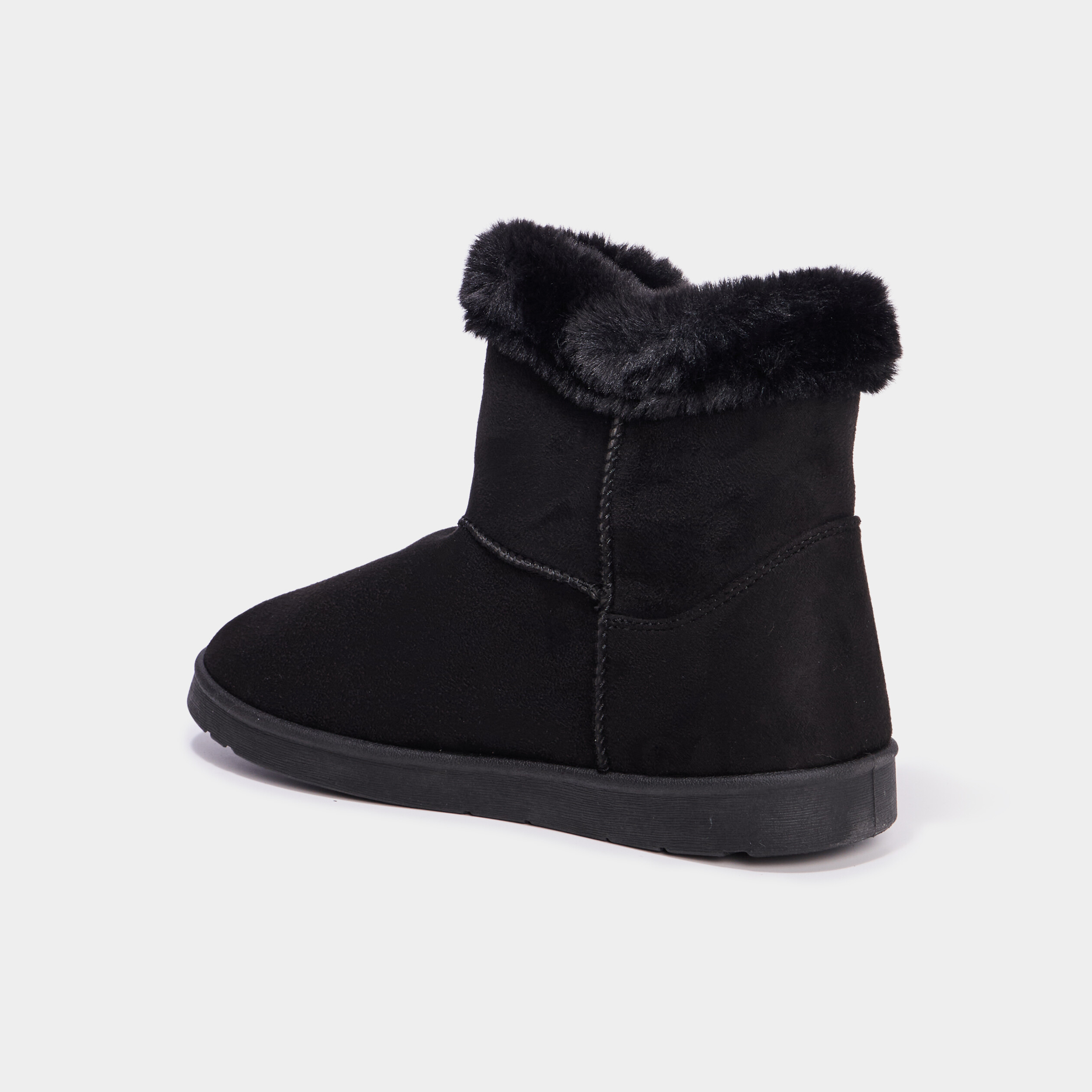 Bottines fourr&eacute;es noir femme