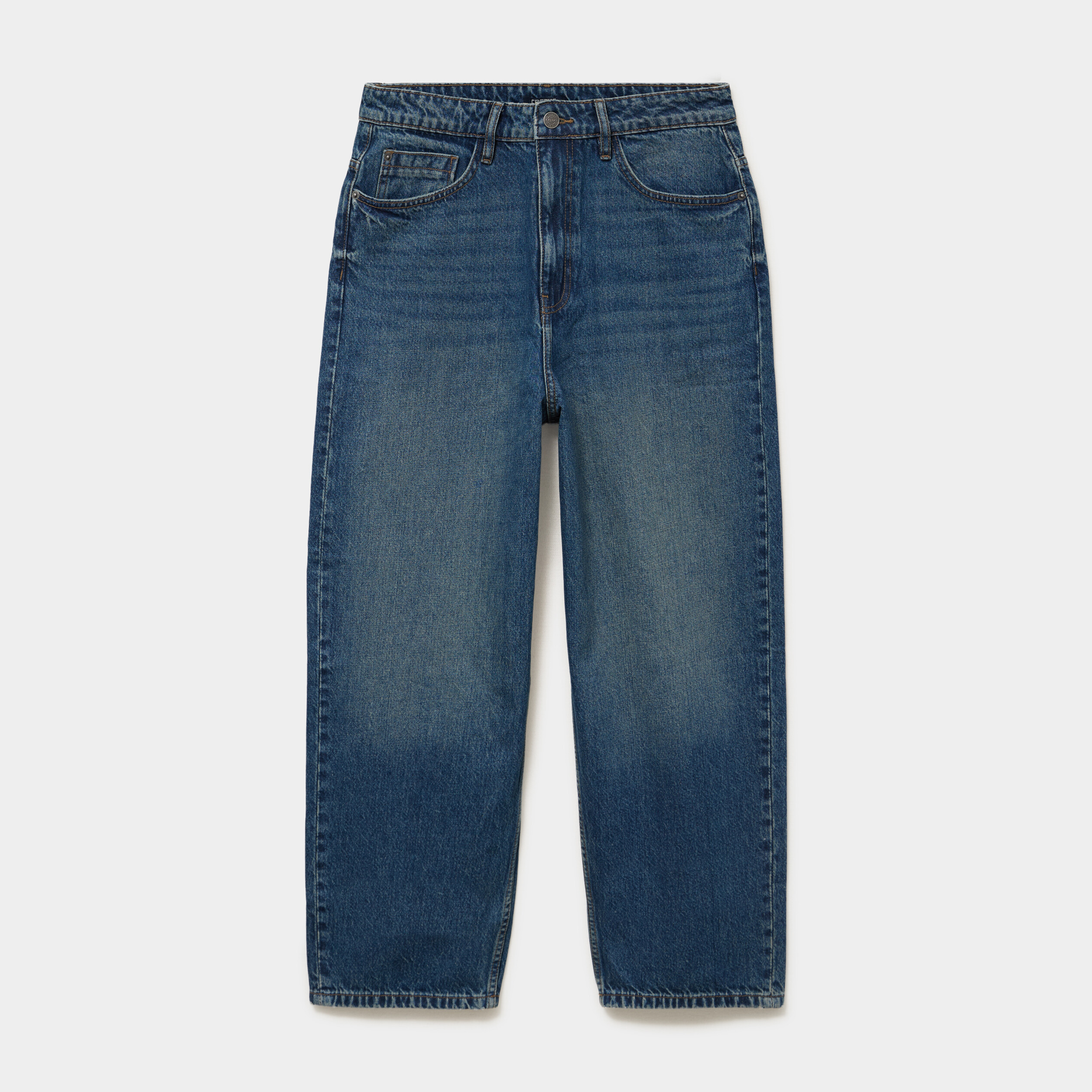 Jeans baggy 5 poches coton denim stone homme