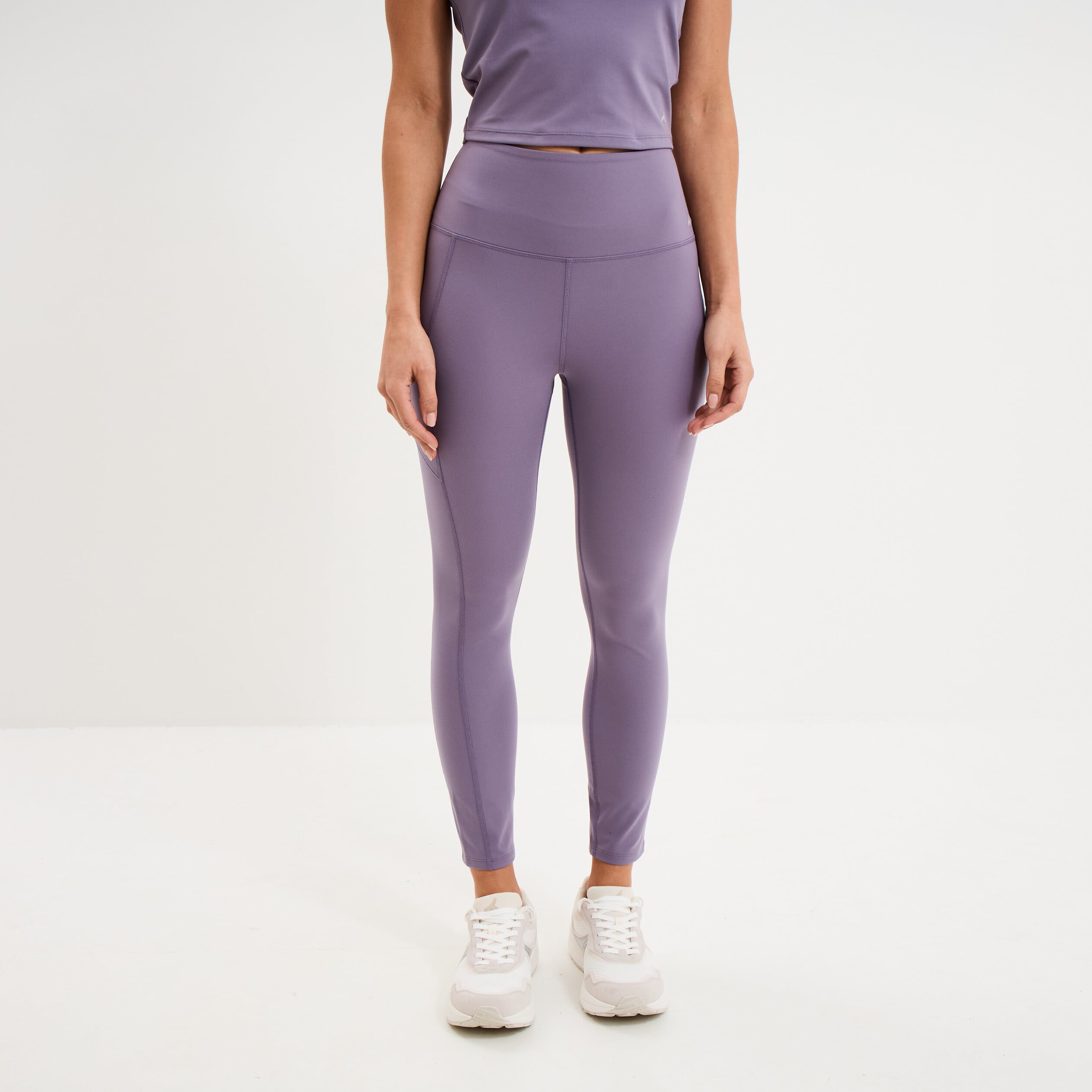 Legging de sport taille haute violet femme