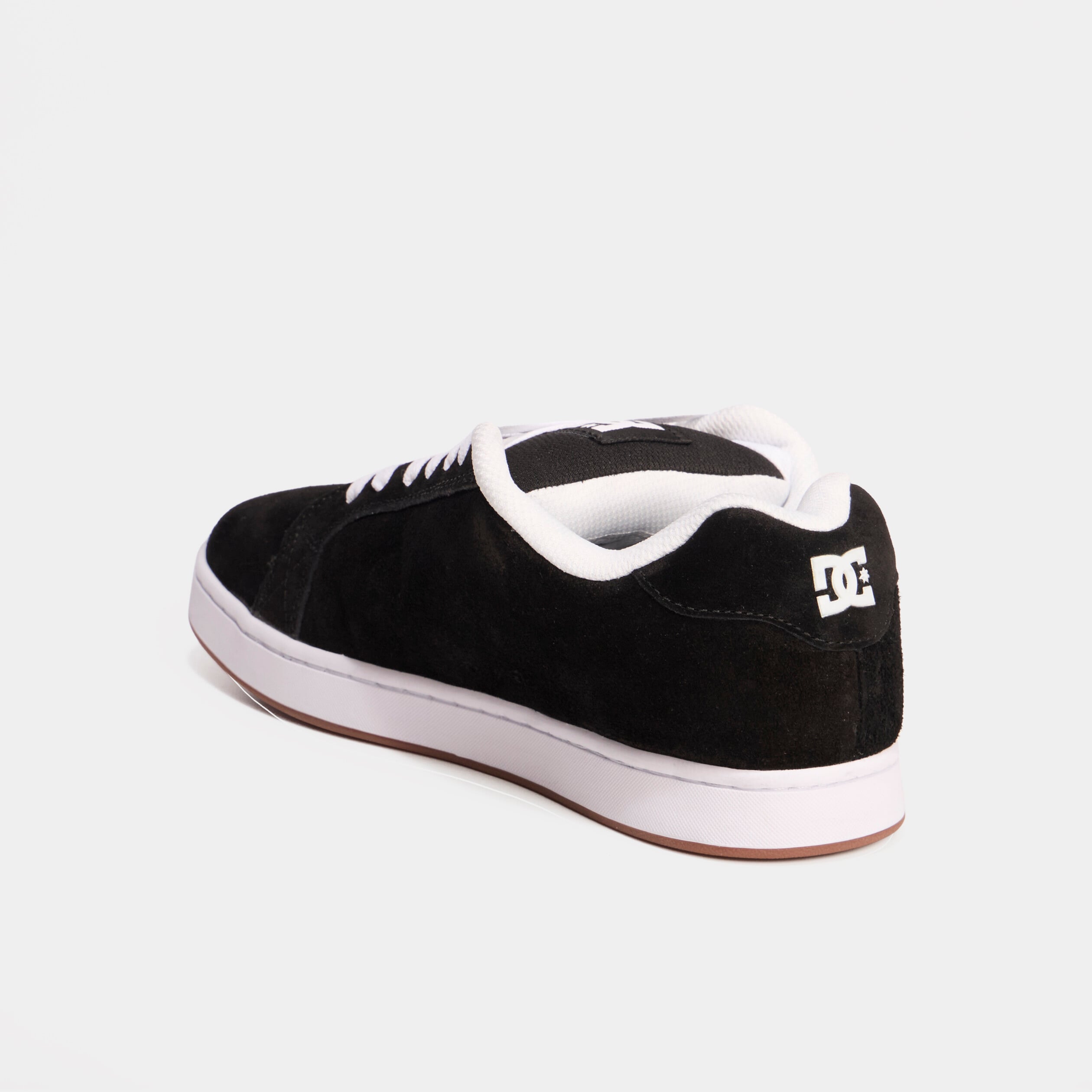 Tennis basses en cuir &agrave; lacets noir homme
