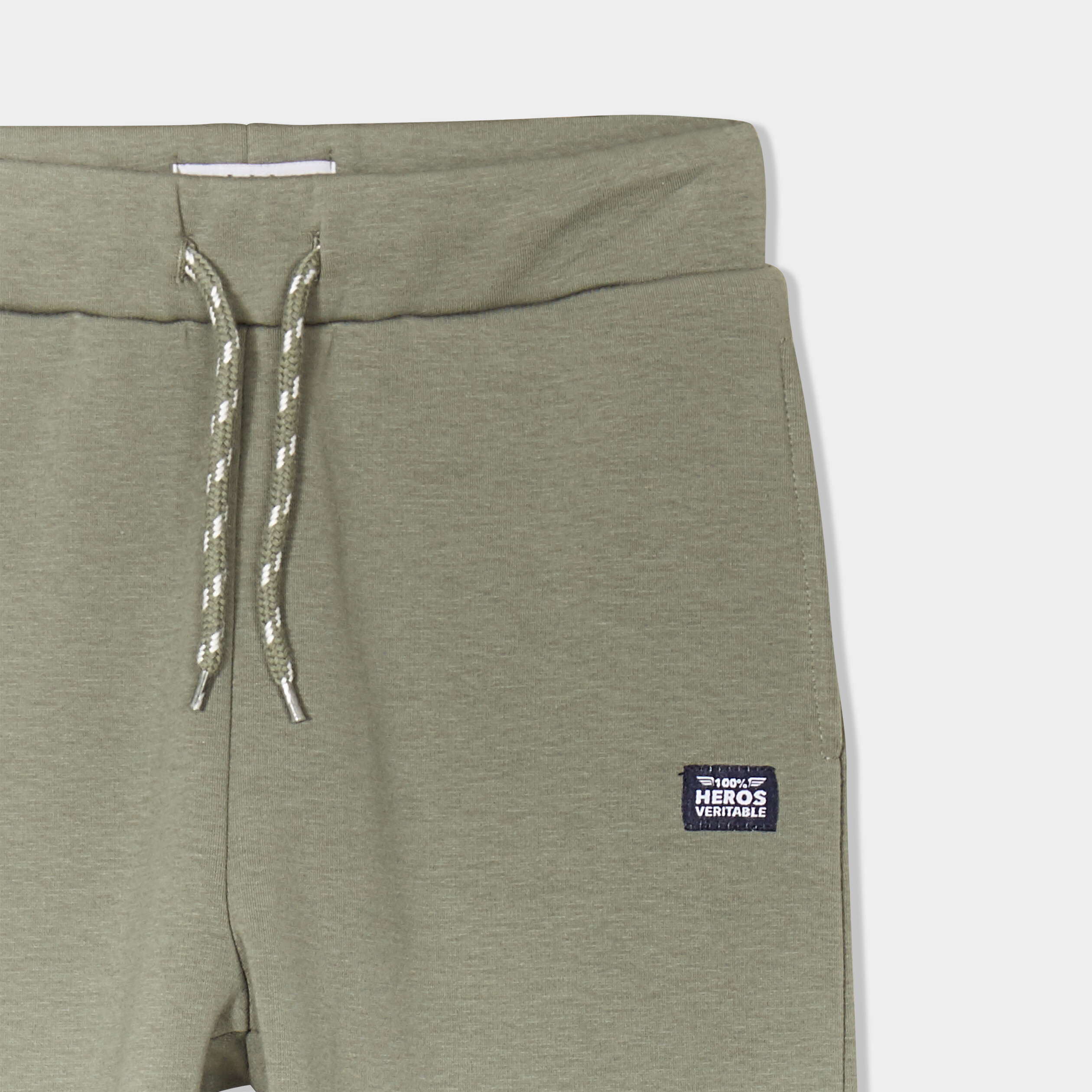 Pantalon jogging coupe ajustée vert kaki garçon